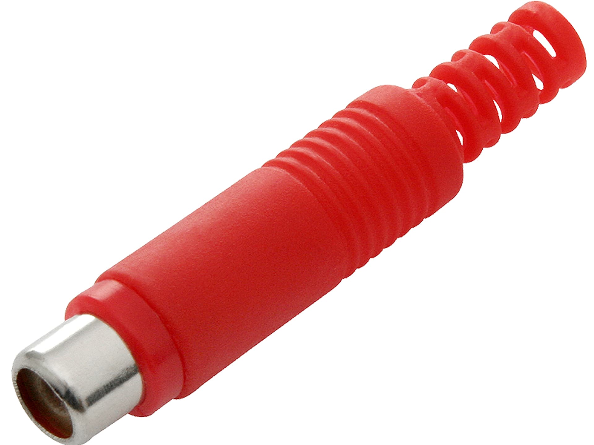 

50 szt. Gn.RCA na kabel CZERWONE HQ plastik (1PH)