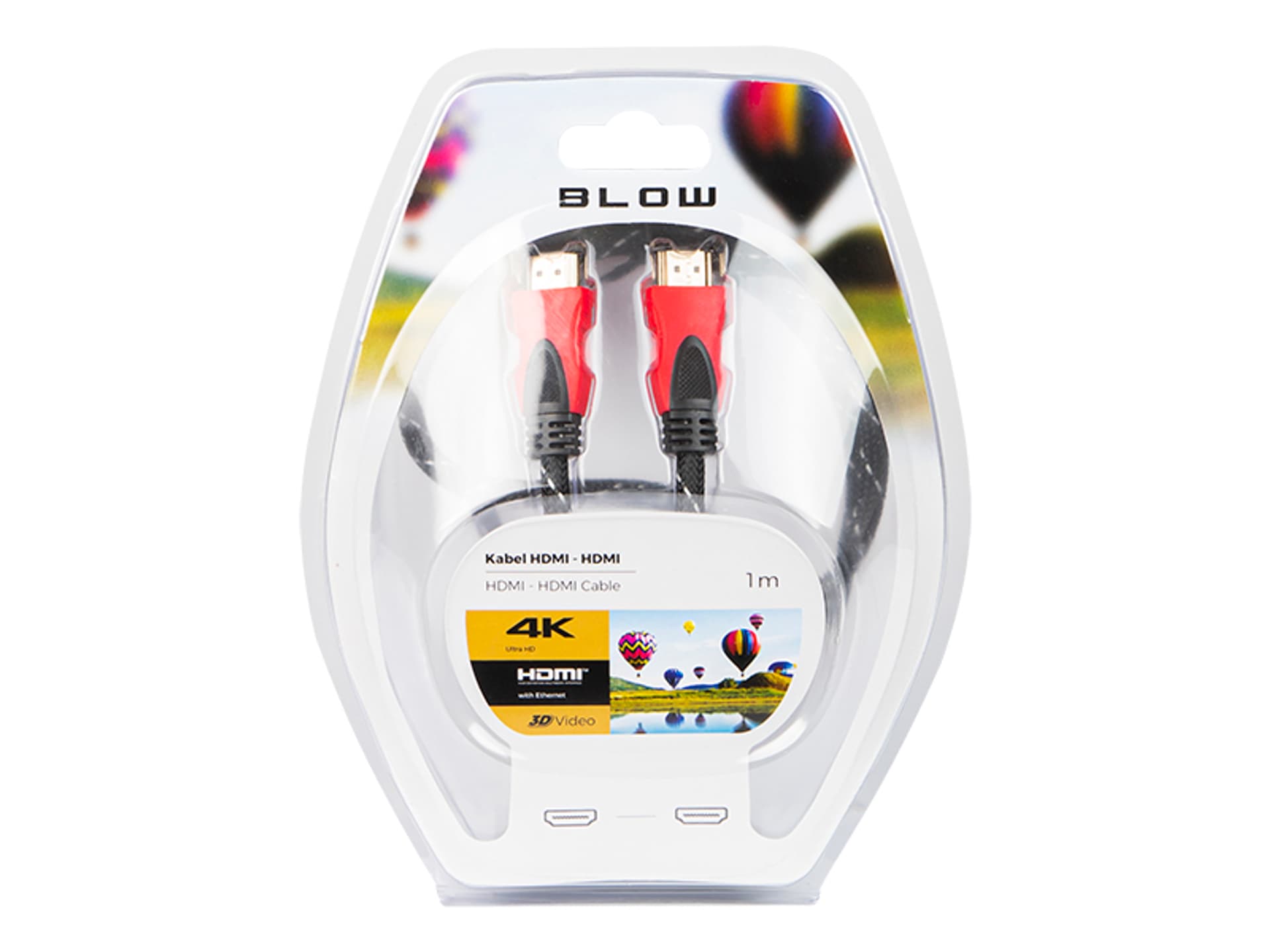 

Przył.HDMI-HDMI RED 1.0m proste