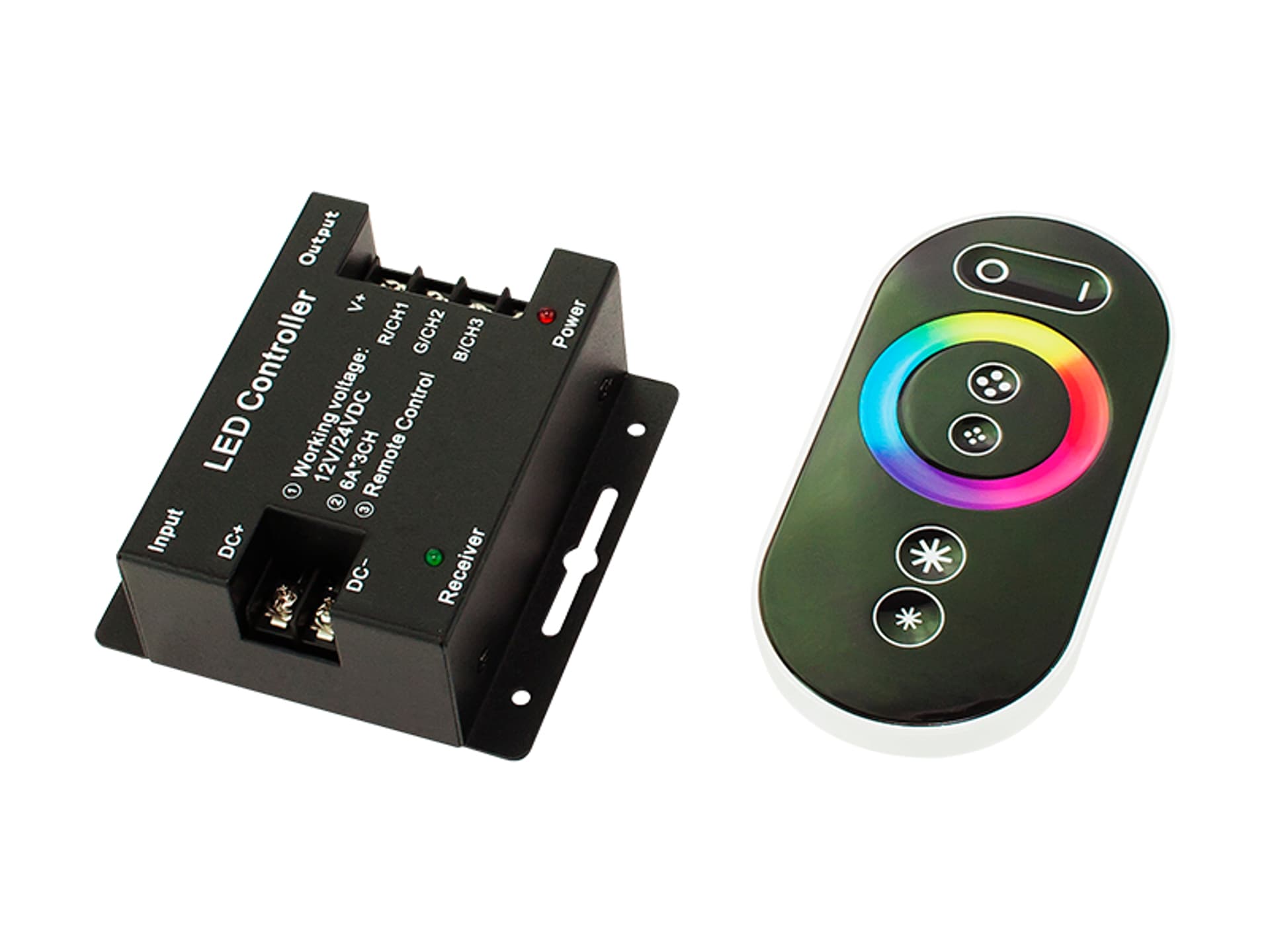 

Sterownik taśm LED RGB 12/24V z pilotem RF