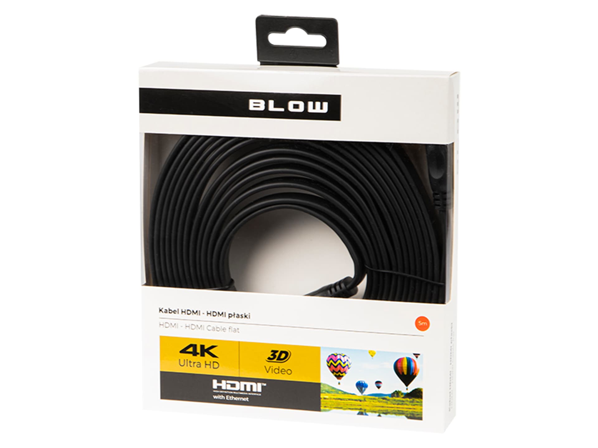

92-608# Przył.hdmi-hdmi classic płaskie 5m