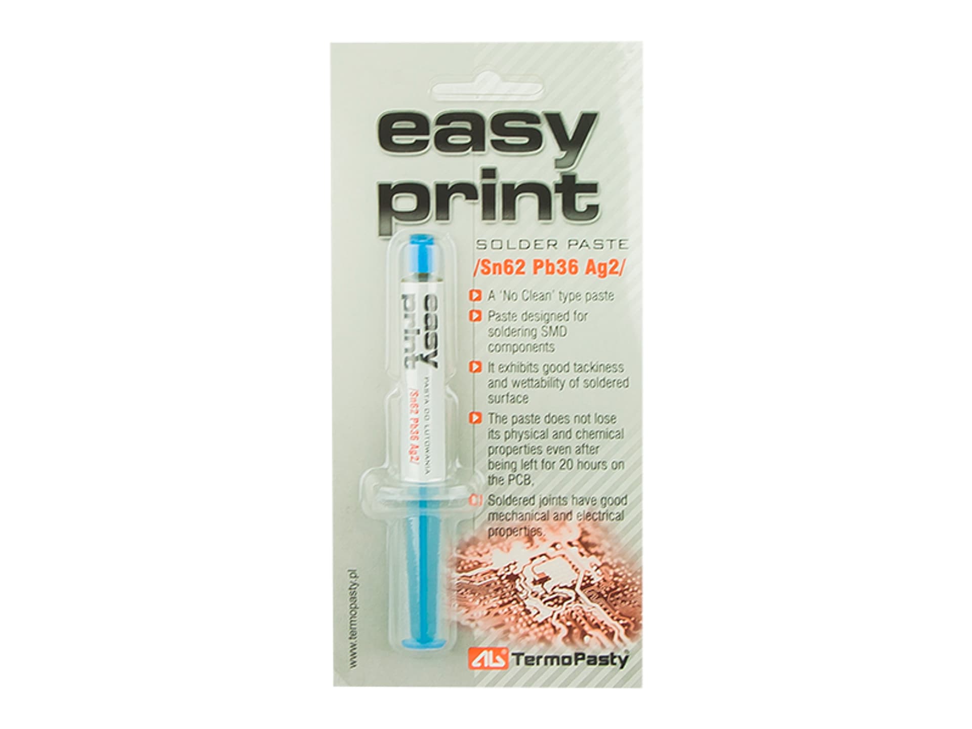 

Easy Print (Sn62Pb36Ag2) 1,4ml AG, Sn62pb36ag2) 1.4ml a