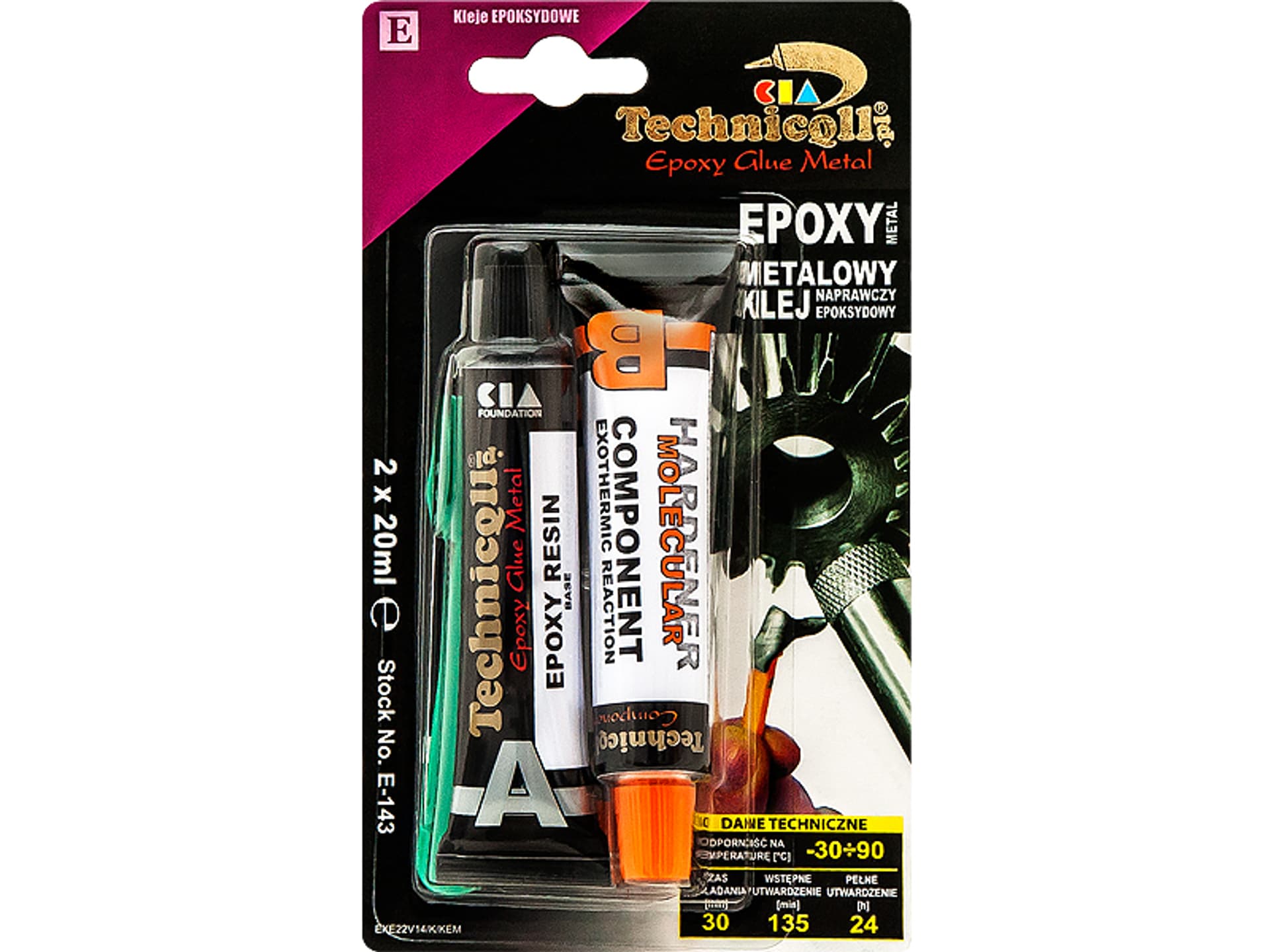 

3384# Klej epoxydowy metal. 2x20ml technicoll