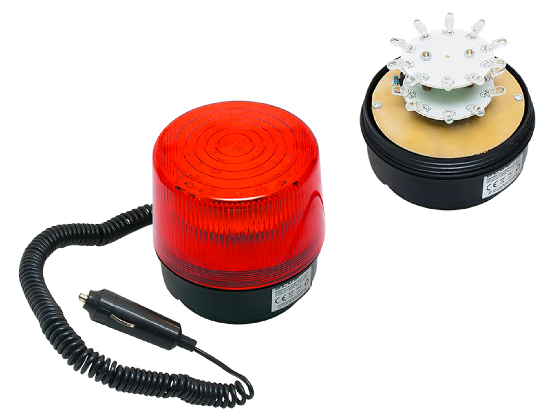 

26-427# Sygnalizator optycz.led 12v magnes czerw