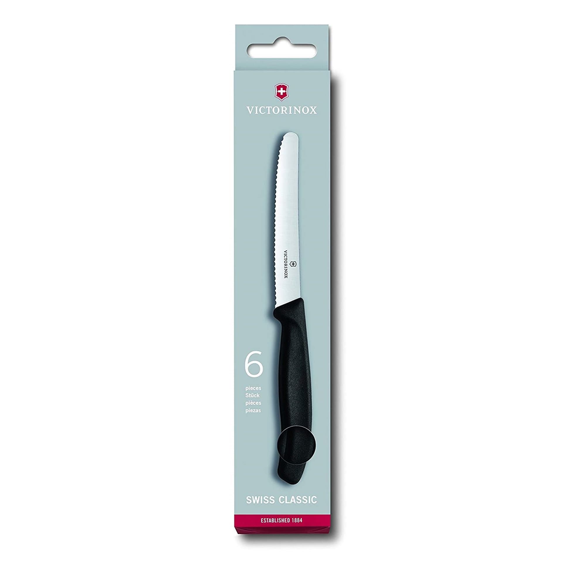 

Zestaw noży stołowych Victorinox 11cm 6szt czarne