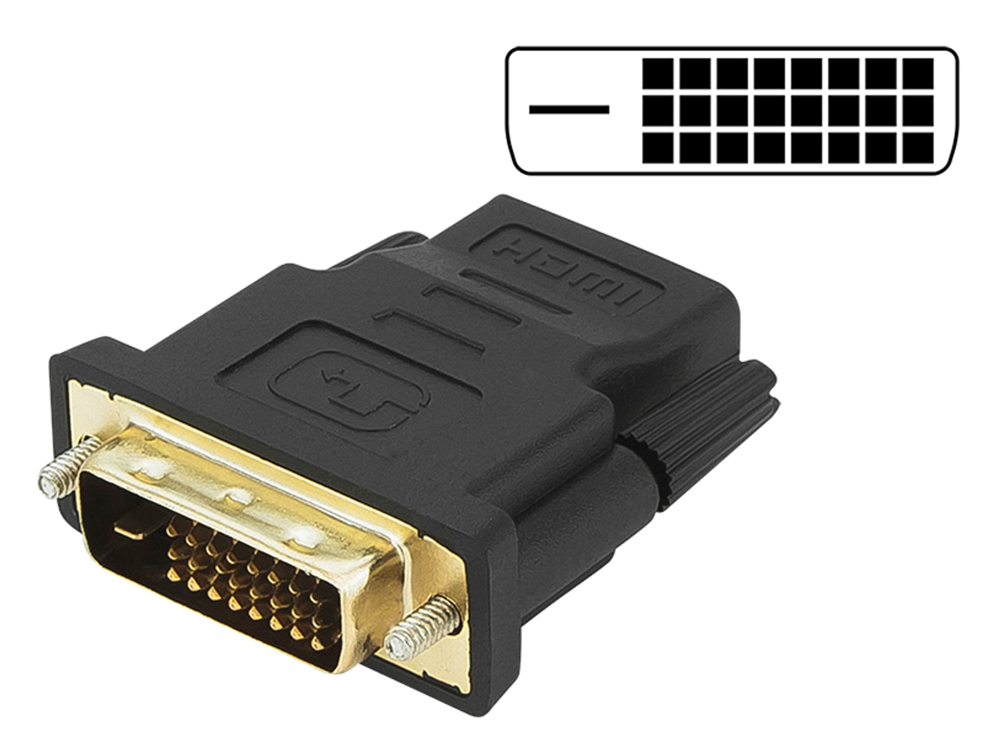 

Przejściówka DVI wtyk na HDMI gniazdo 92-130#