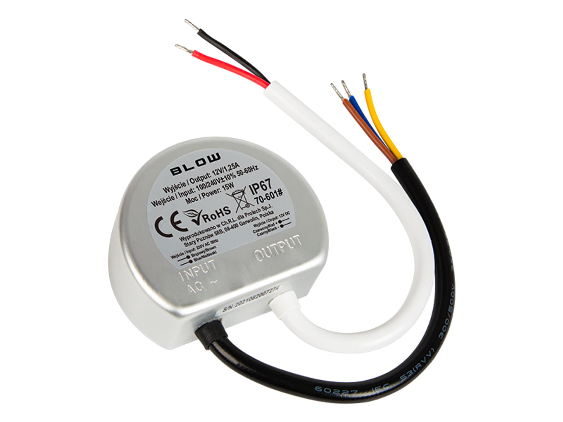 

70-601# Zasilacz impuls.dopu.12v/1,25a 15w metal