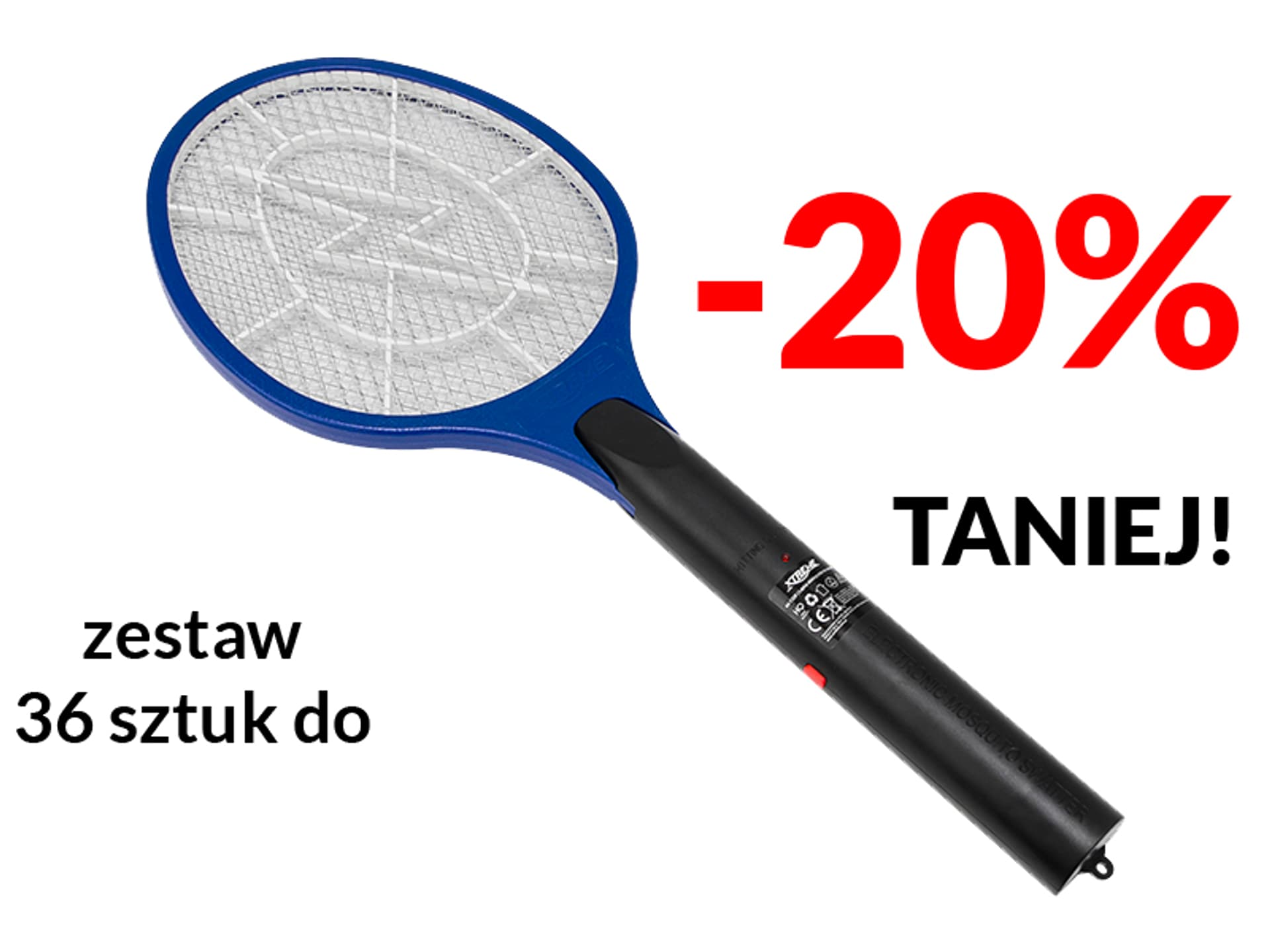 

44-137# Łapka elektryczna na owady nieb. 36szt