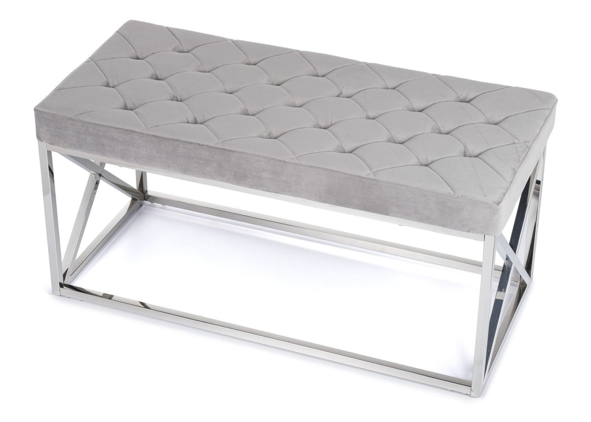 

Ławka pikowana Nelja Silver Gray