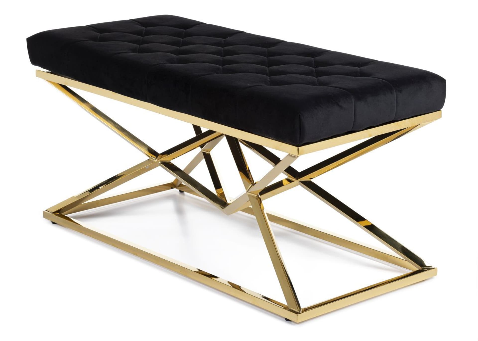 

Ławka pikowana Diamanto Gold Black II