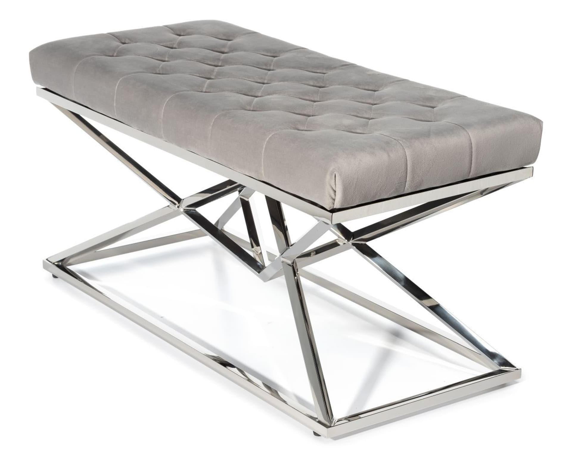 

Ławka pikowana Diamanto Silver Gray II