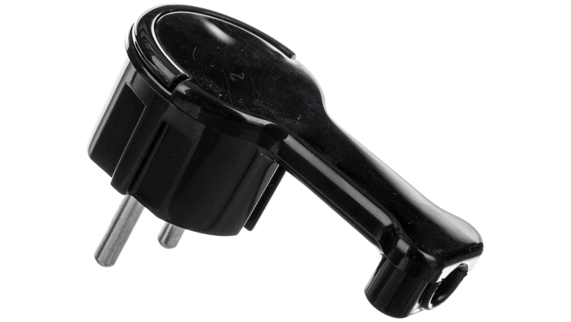 

Wtyczka kątowa ULTRA PŁASKA 16A 2P+Z 250V z uchwytem czarna WT-16UP