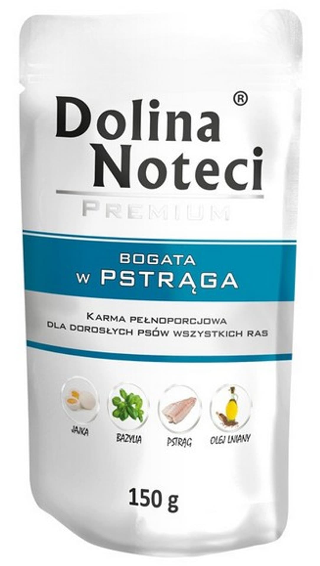 

DOLINA NOTECI Premium bogata w pstrąga - mokra karma dla psa - 150g