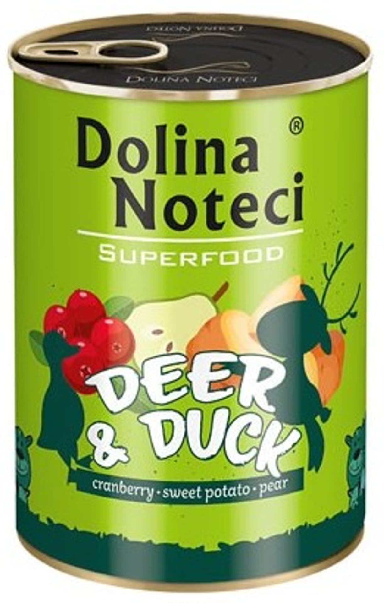 

DOLINA NOTECI Superfood z jeleniem i kaczką - mokra karma dla psa - 400g