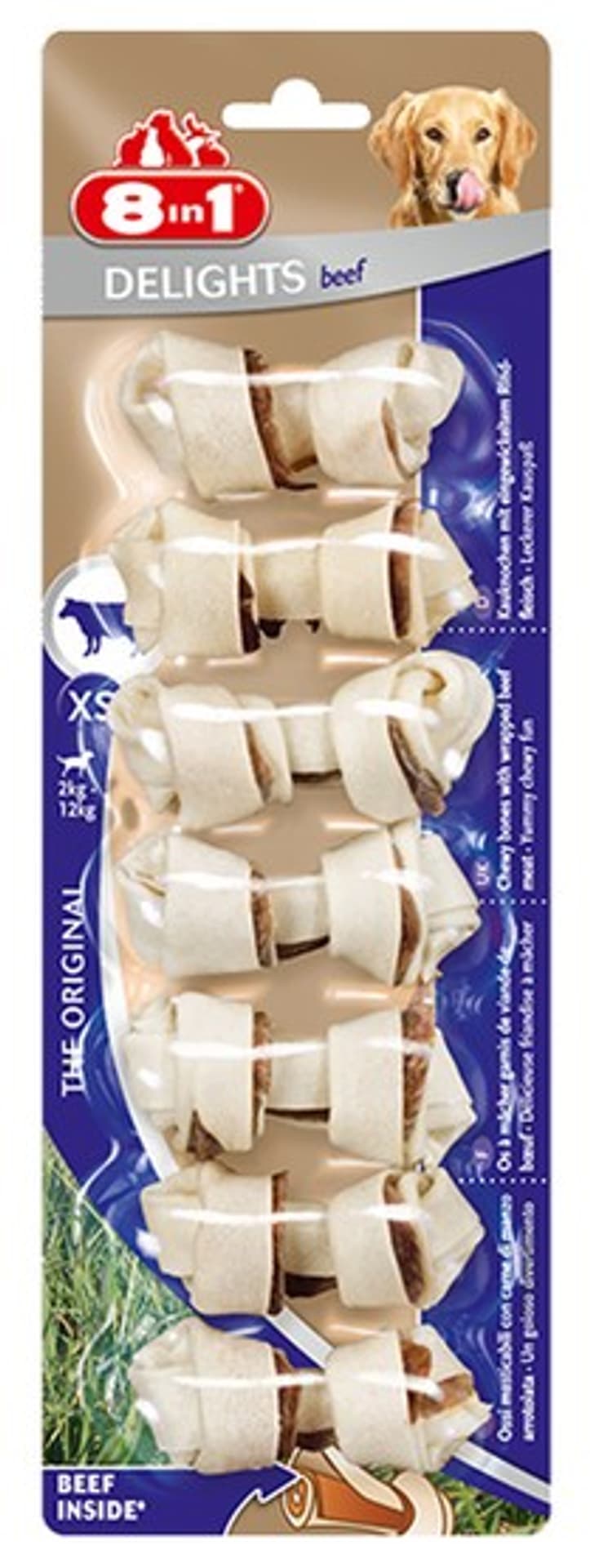 

8in1 Przysmak Delights Beef Bones XS 7 szt. [T108733]