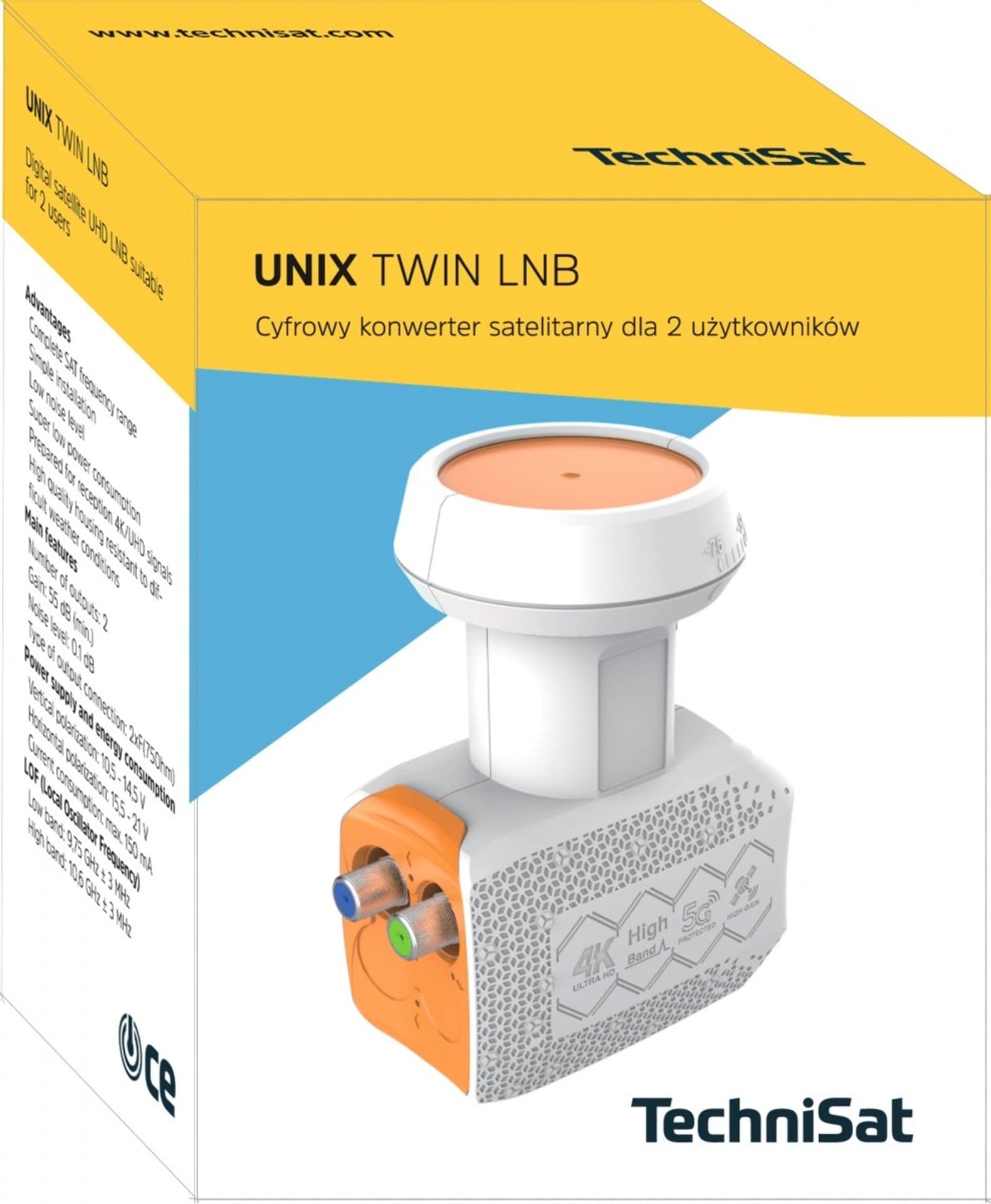 

Konwerter satelitarny UNIX TWIN LNB