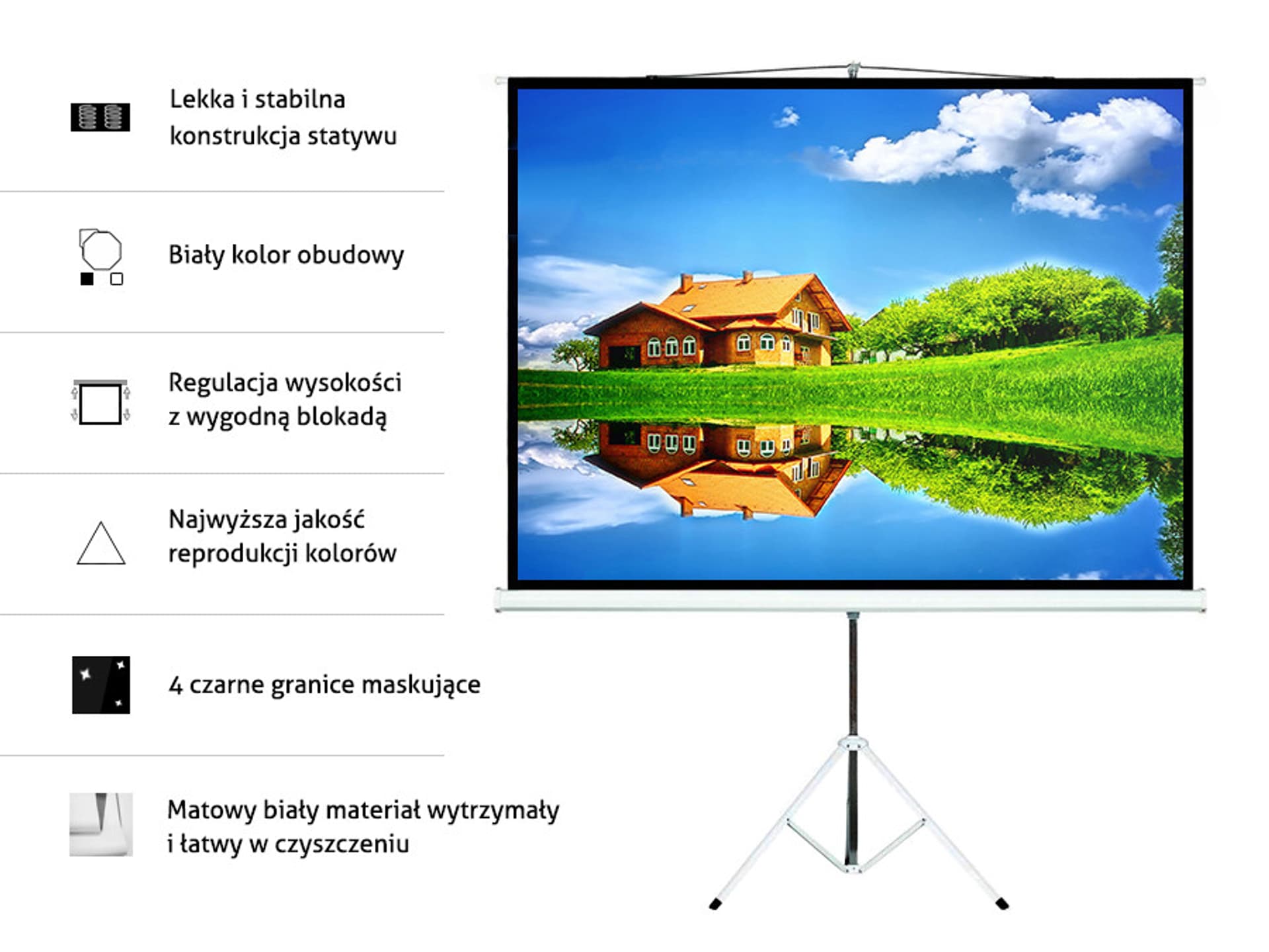 

Ekran projekcyjny Maclean, na stojaku, 72", 4:3, 145x110, MC-536