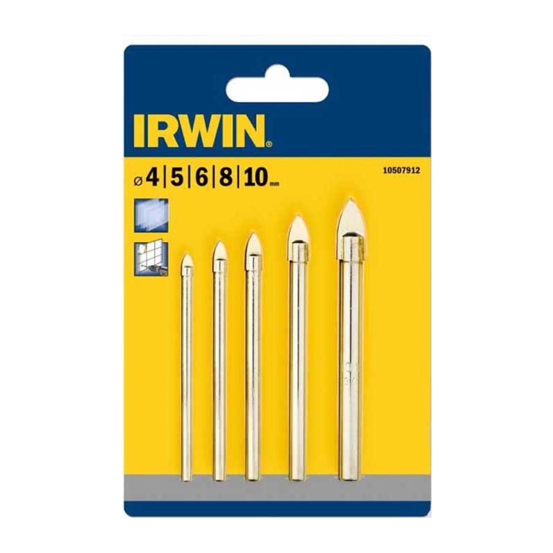 

ZESTAW WIERTEŁ DO SZKŁA I PŁYTEK 5 SZT. (4,5,6,8,10 MM)