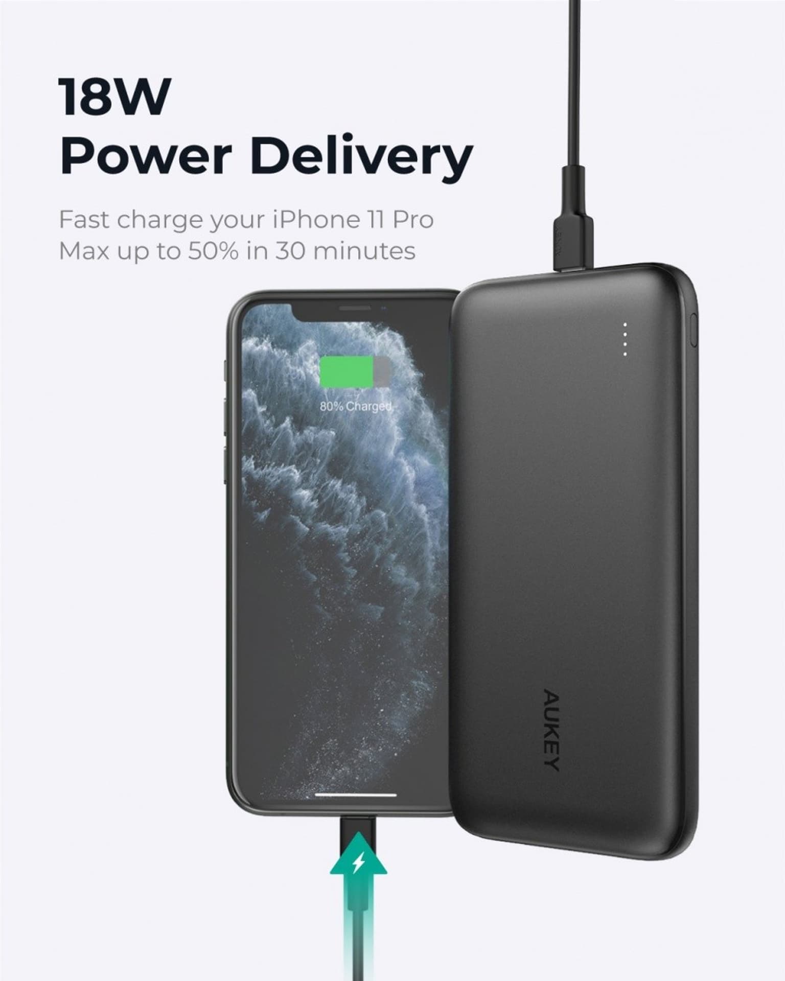 

PB-N73S ultraszybki Power Bank | 10000 mAh | 4xUSB | Quick Charge 3.0 | Power Delivery 3.0 | 18W | LED | kabel USB-C