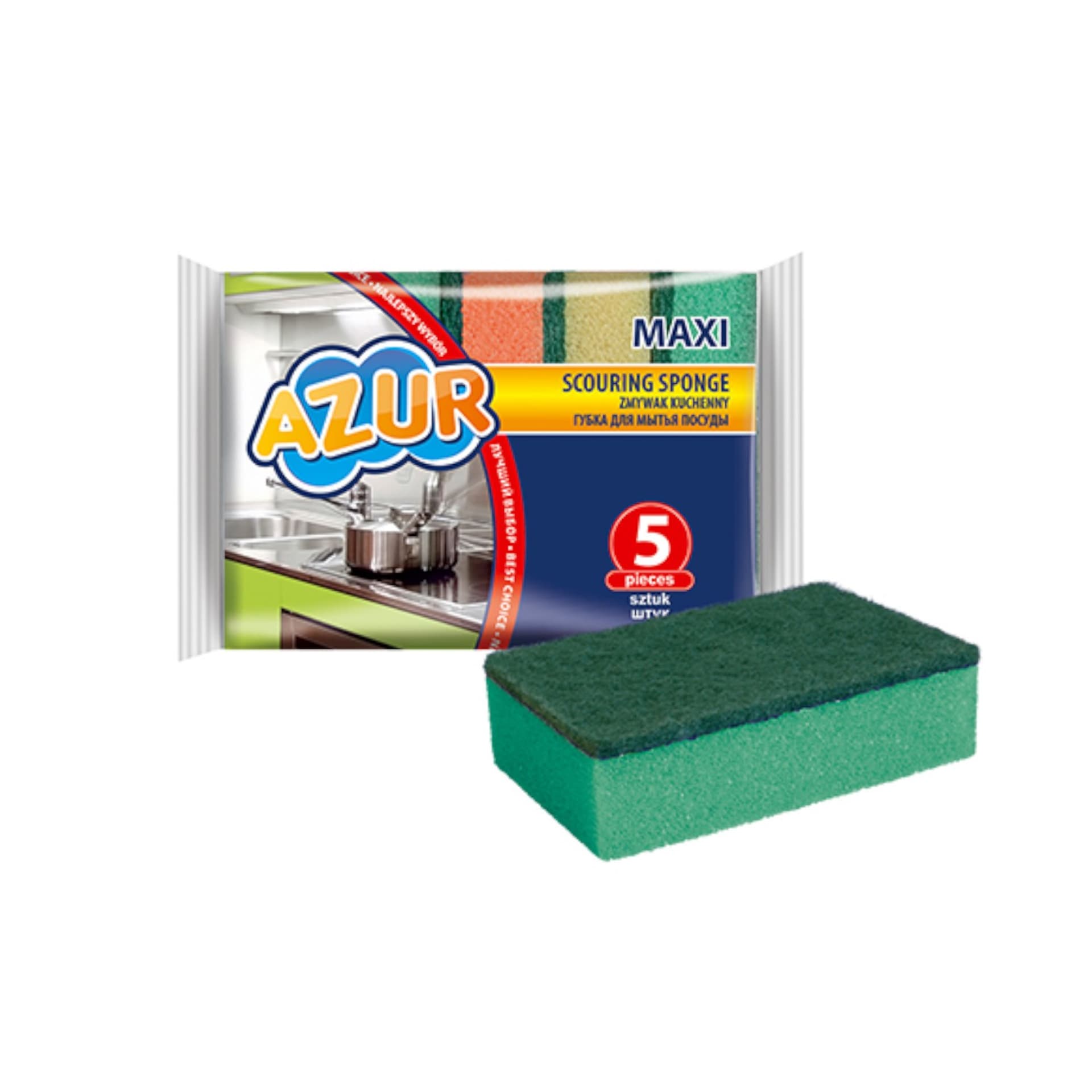 

Zmywaki kuchenne duże 5szt Azur Maxi