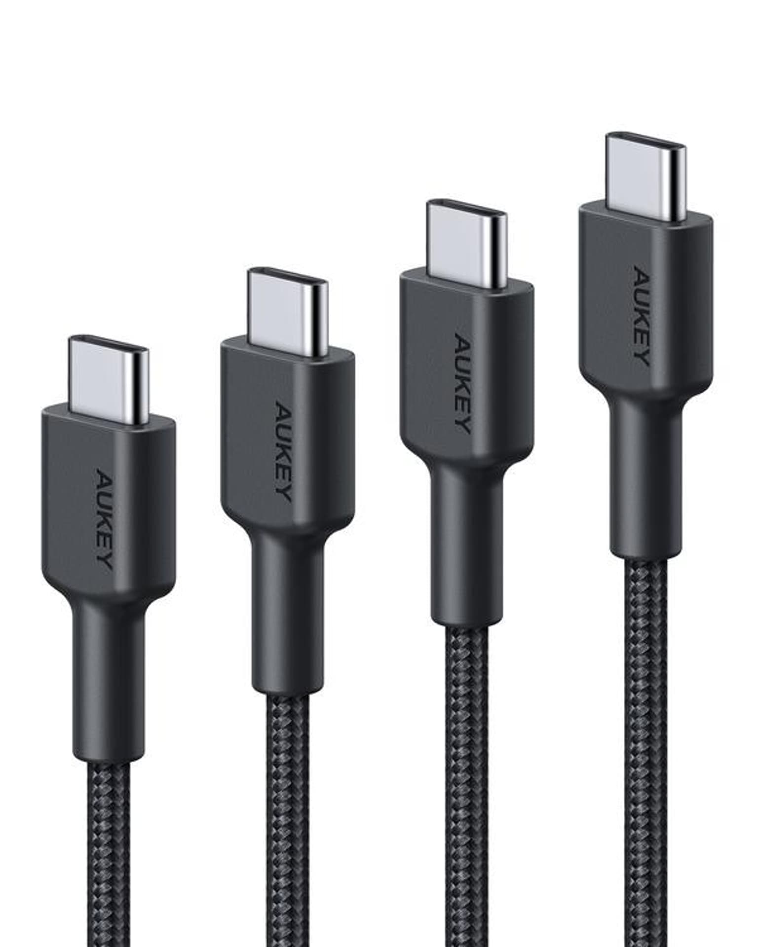 

CB-CD37 zestaw 4 szt. nylonowych kabli Quick Charge USB C -USB C | 0.3m 1m 2m 3m | 4 szt. | 5 Gbps | 3A | 60W PD | 20V