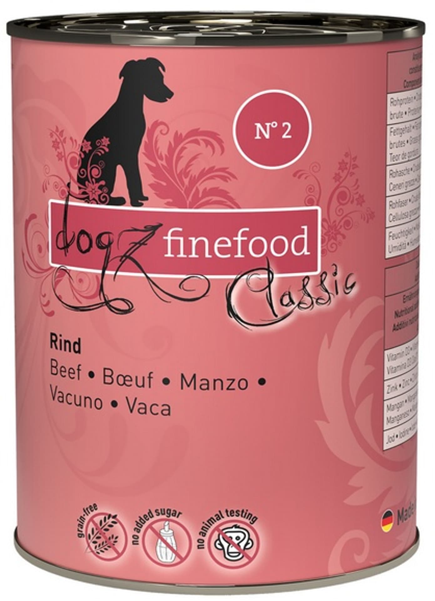 

Dogz Finefood Classic N.02 Wołowina puszka 400g