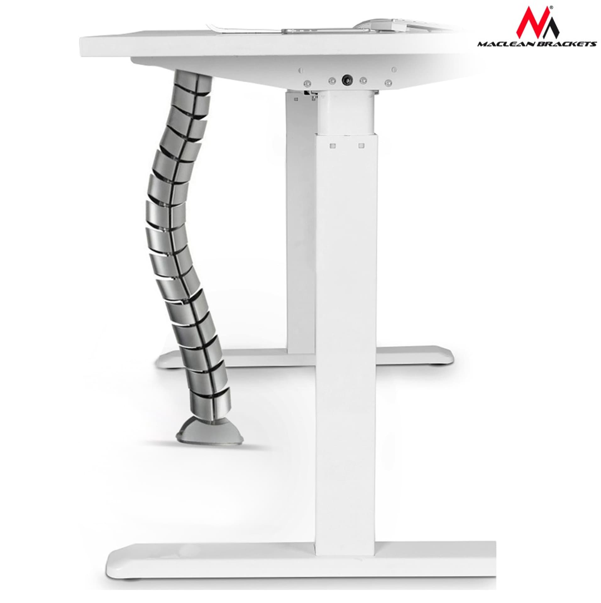 

Organizator kabli/maskownica do biurka Maclean, 75cm, srebrna, MC-768 S