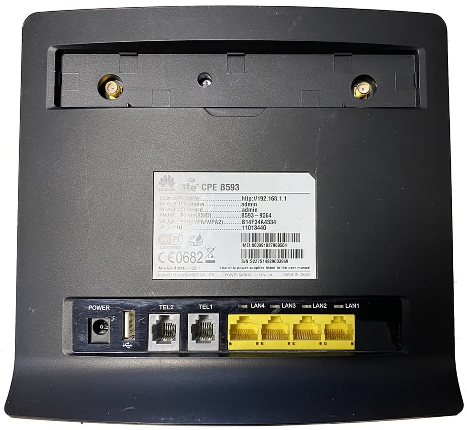 

Router Modem 4G/LTE Huawei B593s-22 powystawowy black