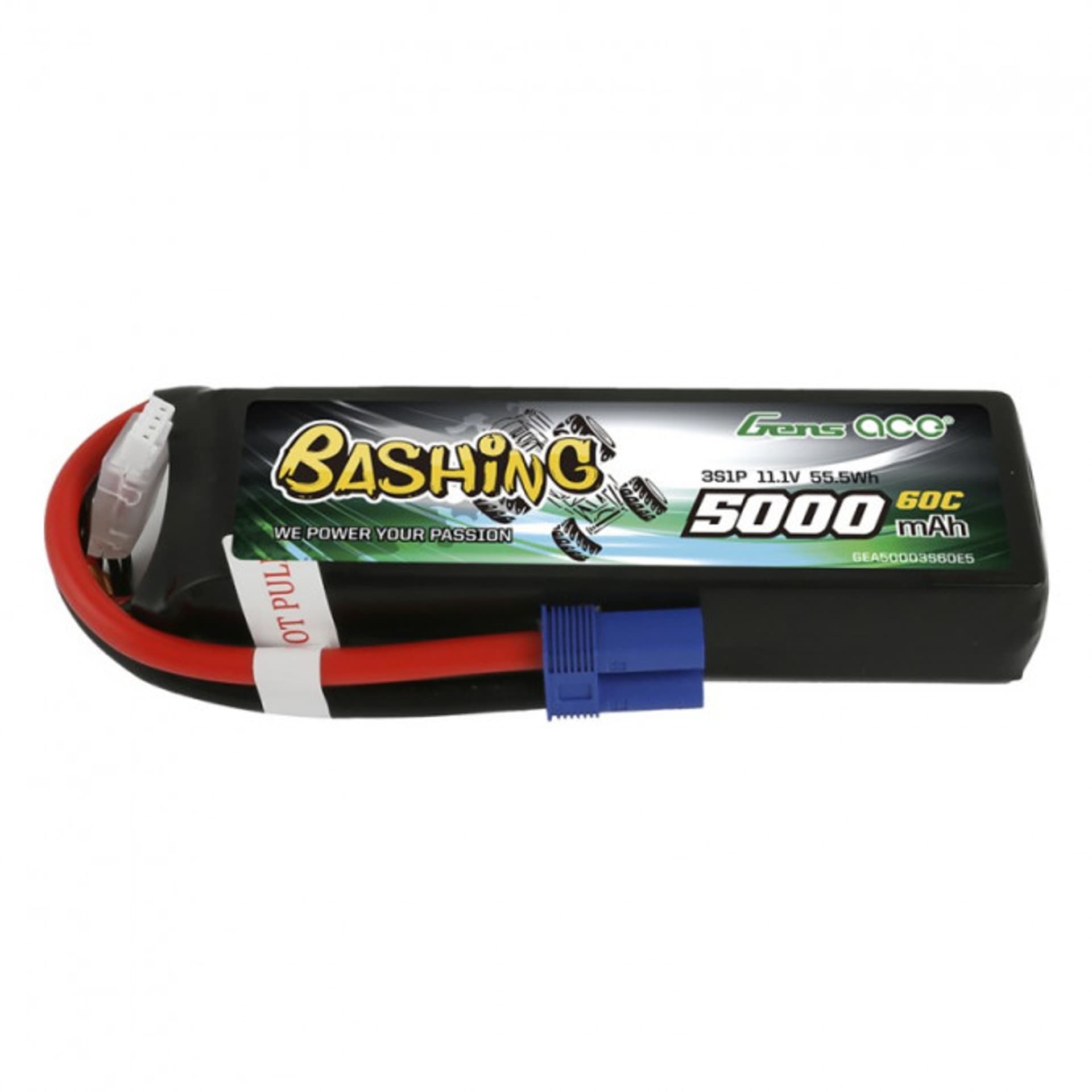 

5000mAh 11.1V 60C "BASHING" EC5 Gens Ace