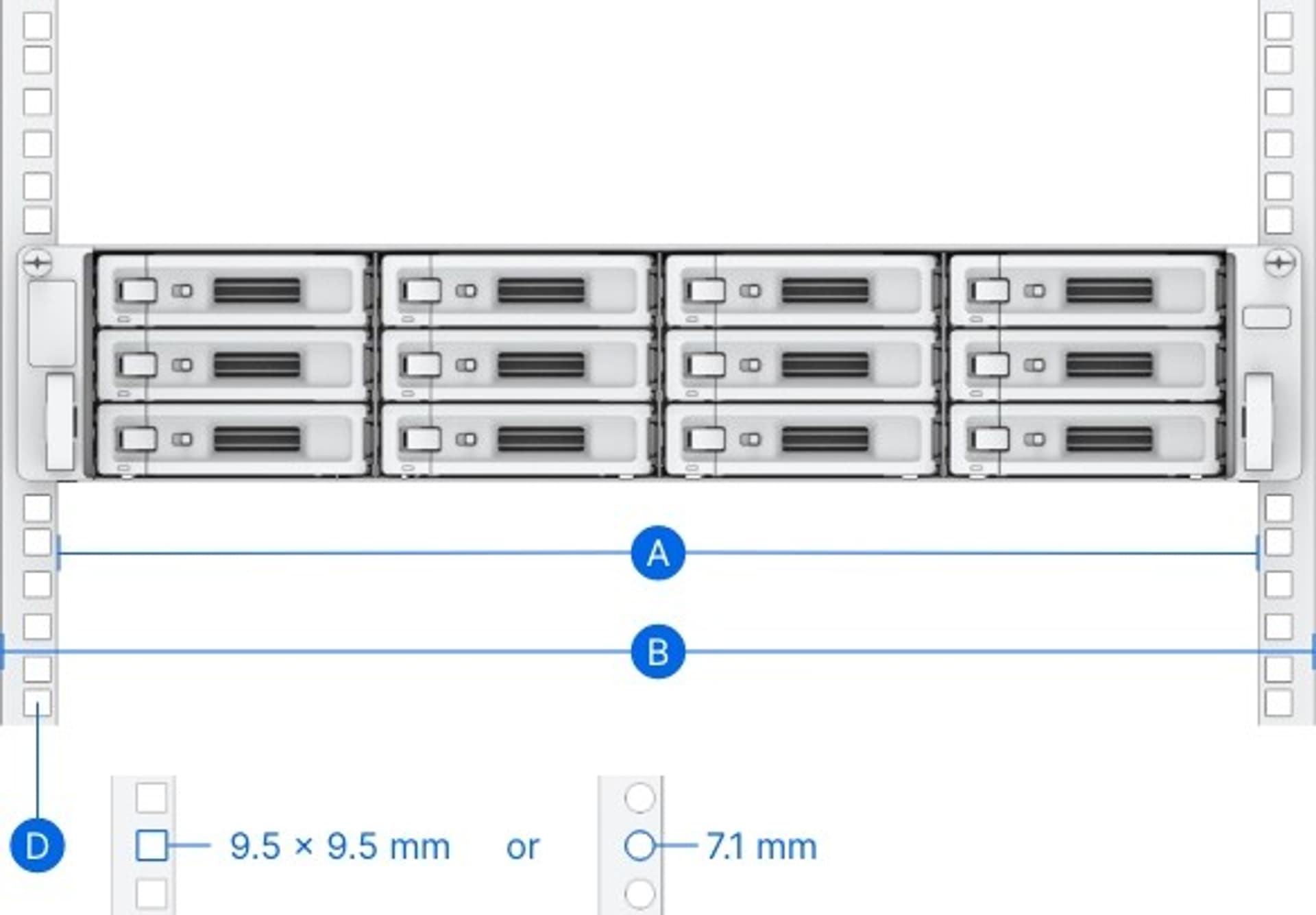 

Zestaw szyn rack Rail Kit RKS-02