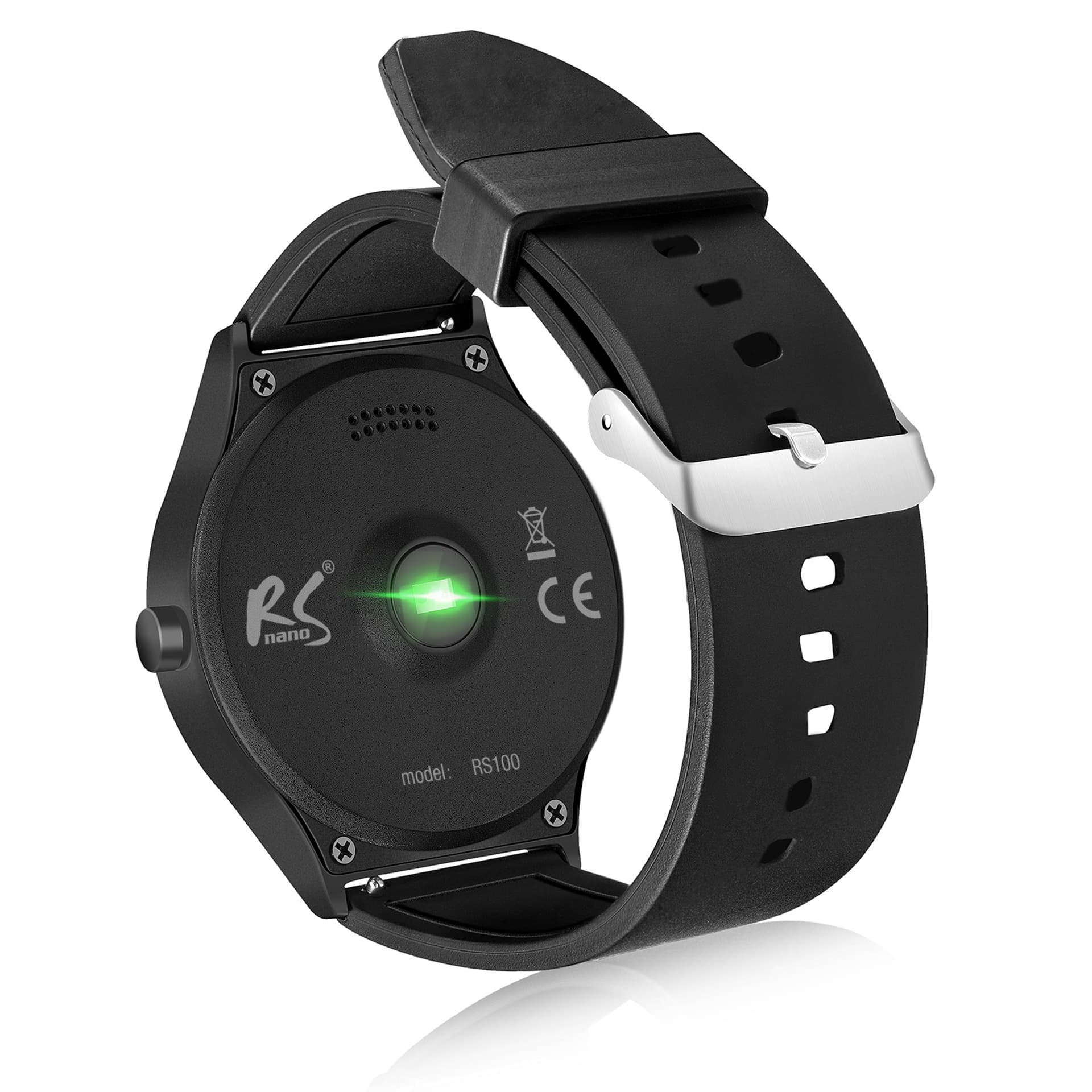 

Smartwatch inteligentny zegarek RS100 NanoRS bluetooth krokomierz monitor snu pomiar tętna czarny