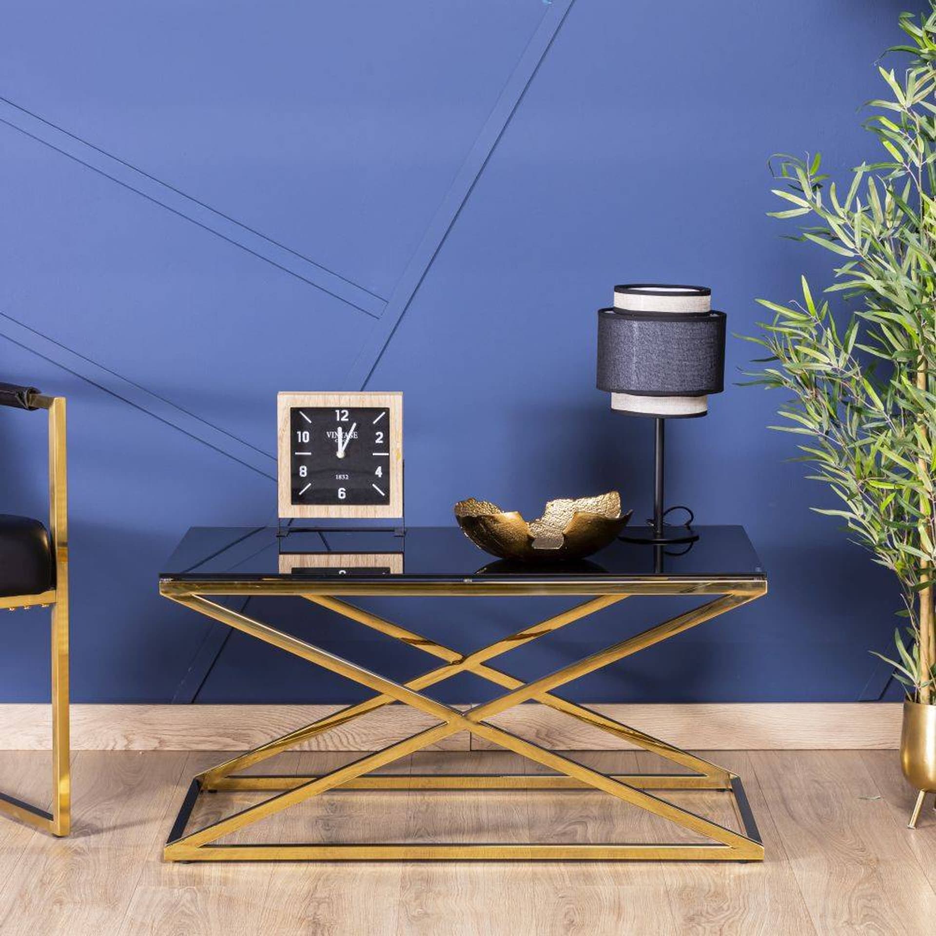 

Stolik kawowy Saliba Gold Black 90 cm