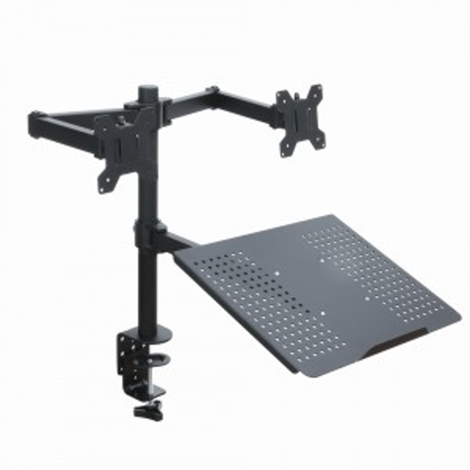 

Uchwyt biurkowy do 2 monitorów LED/LCD 13-27 cali + notebooka L-25