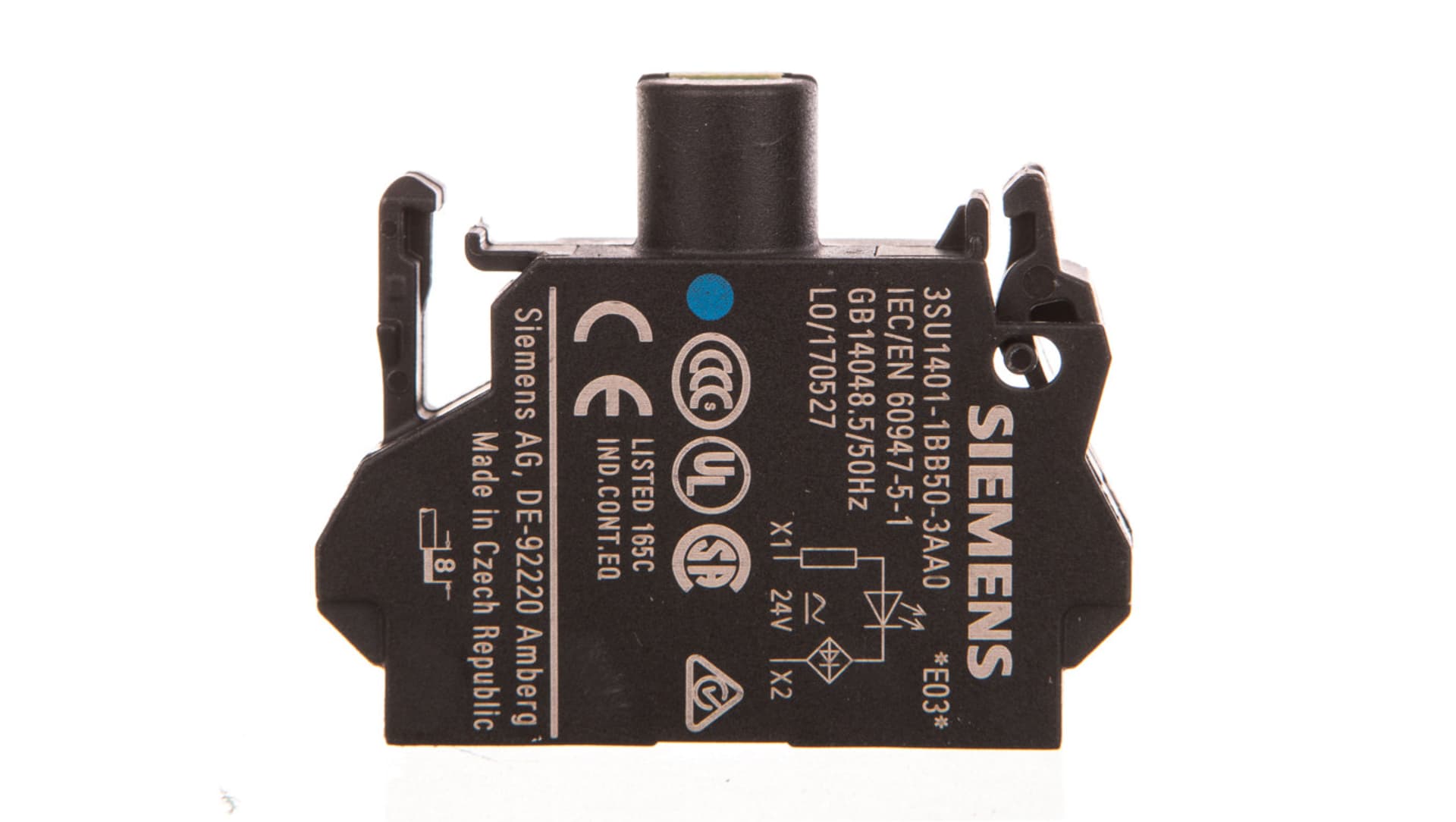 

Oprawka blok LED niebieski 24V AC-DC montaż czołowy przył sprężynowe SIRIUS ACT 3SU1401-1BB50-3AA0