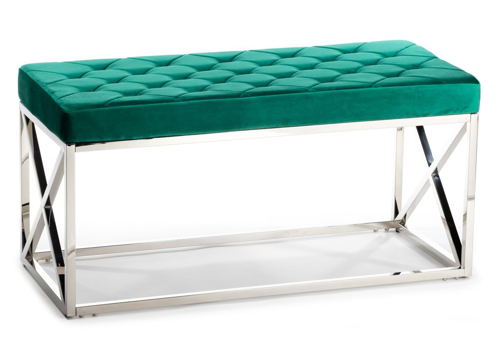 

Pikowane siedzisko Nelja Silver Green