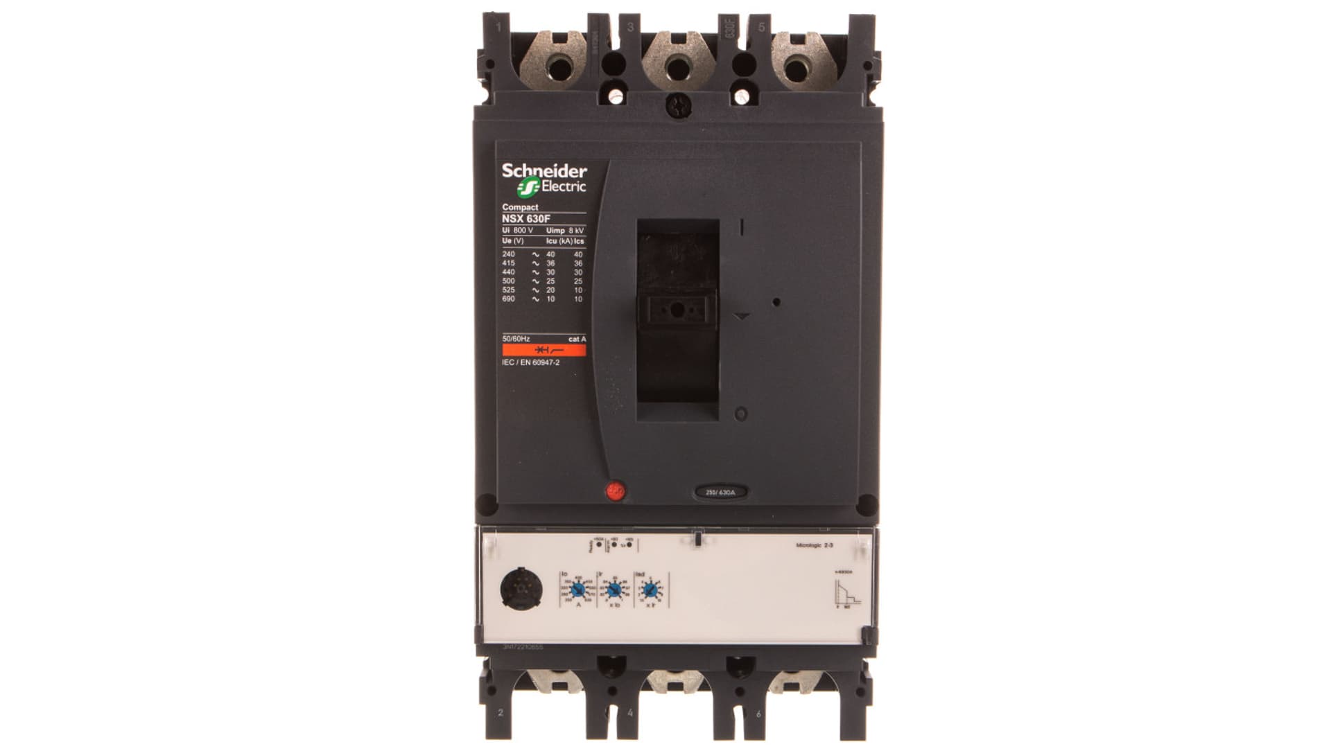 

Wyłącznik mocy 630A 3P 36kA NSX630F Mic2.3 LV432876