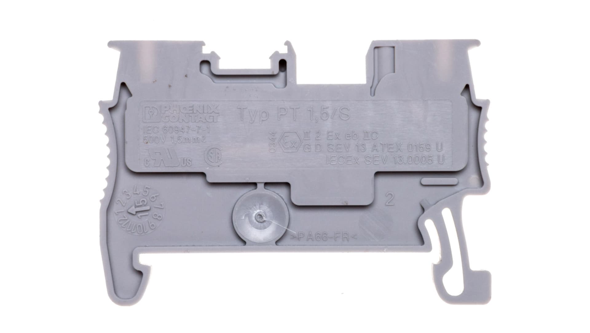 

Złączka szynowa przelotowa 0,14-1,5mm2 szara PT 1,5/S 3208100 /50szt./