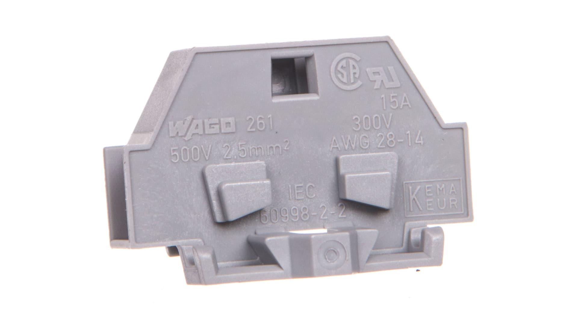 

Złączka 2-przewodowa 2,5mm2 szara z mocowaniem śrubowym 261-301 /50szt./