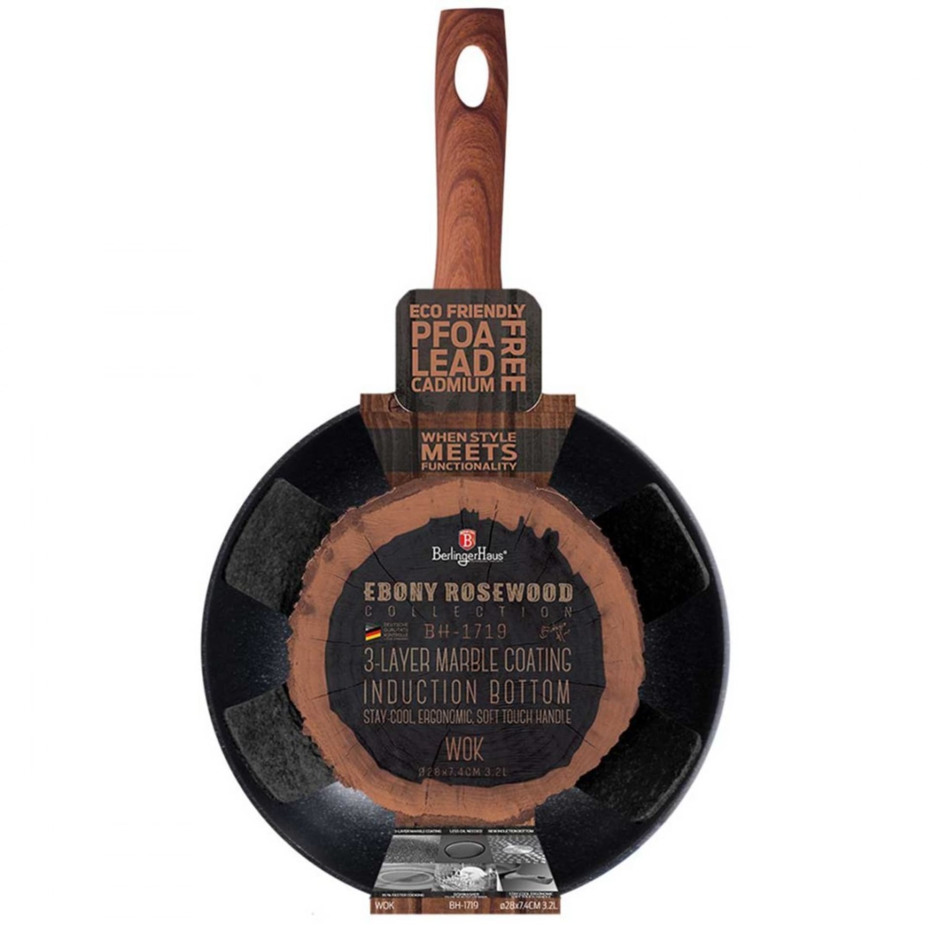 

WOK GRANITOWY 28cm BERLINGER HAUS BH-1719 EBONY ROSEWOOD