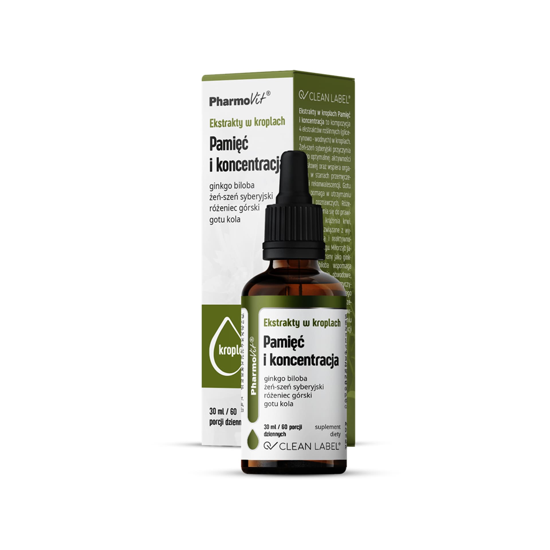 

Ekstrakty w kroplach Pamięć i koncentracja 30 ml PharmoVit