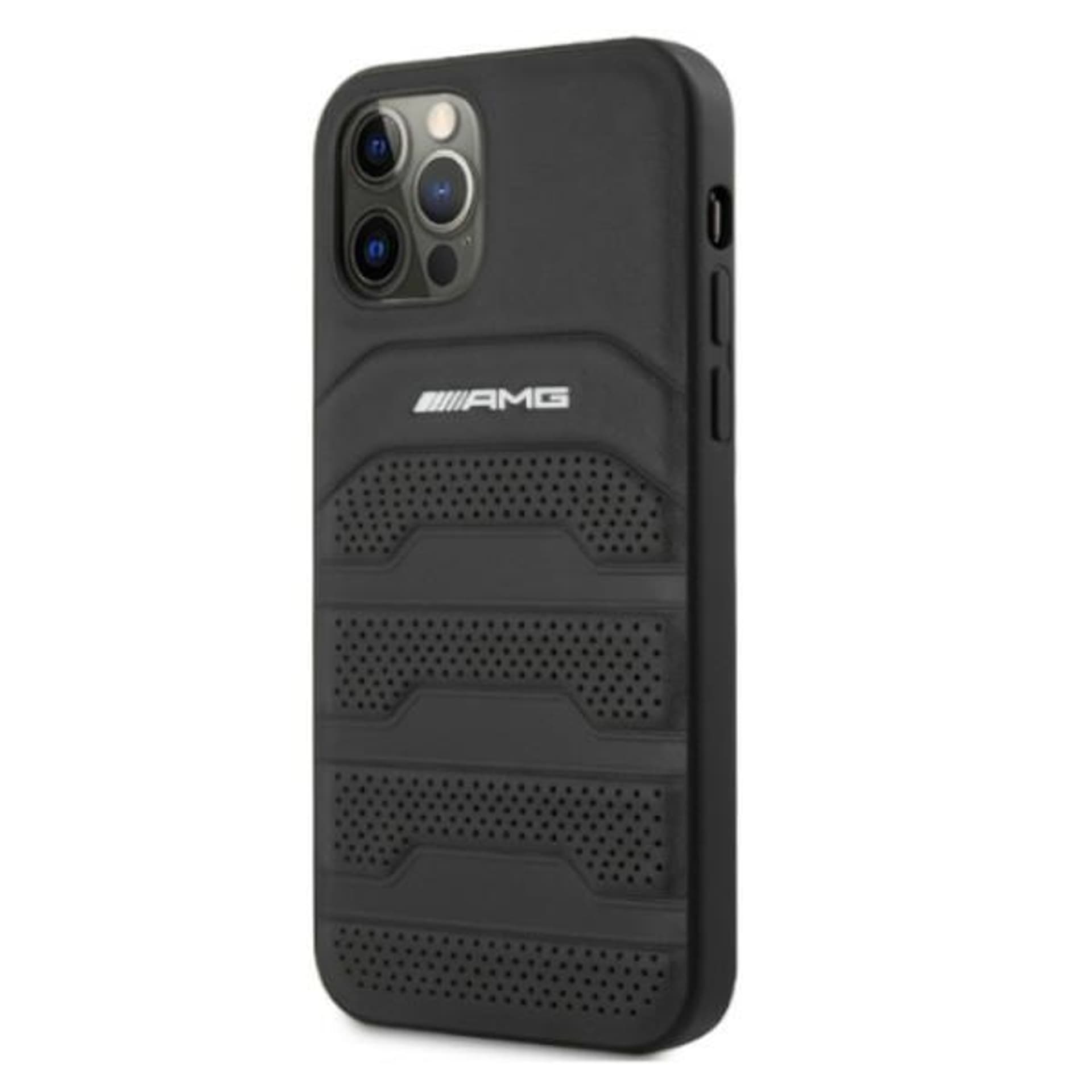 

AMG AMHCP12LGSEBK iPhone 12 Pro Max 6,7" czarny/black hardcase Leather Debossed Lines