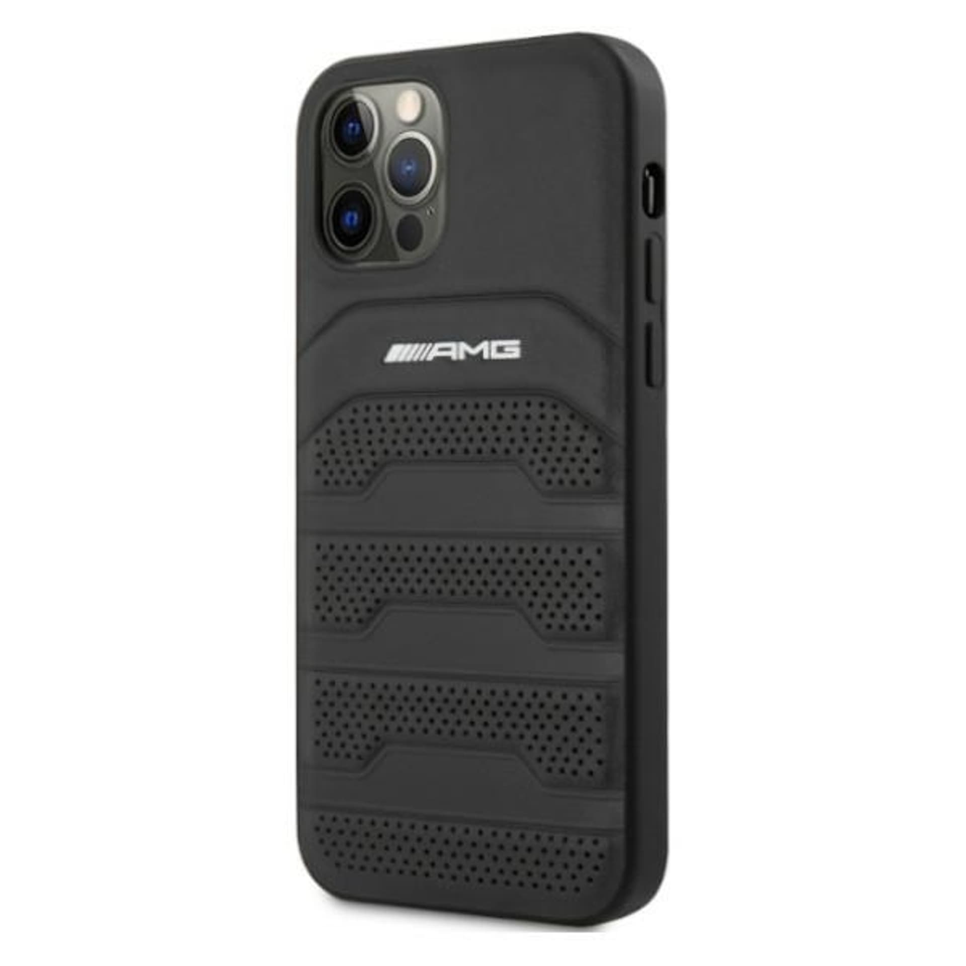

AMG AMHCP12MGSEBK iPhone 12/12 Pro 6,1" czarny/black hardcase Leather Debossed Lines