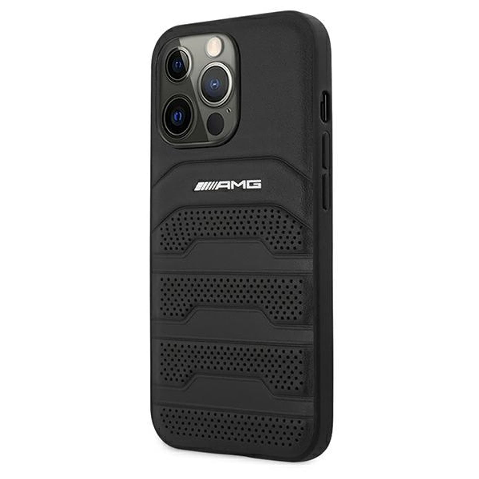 

AMG AMHCP13XGSEBK iPhone 13 Pro Max 6,7" czarny/black hardcase Leather Debossed Lines