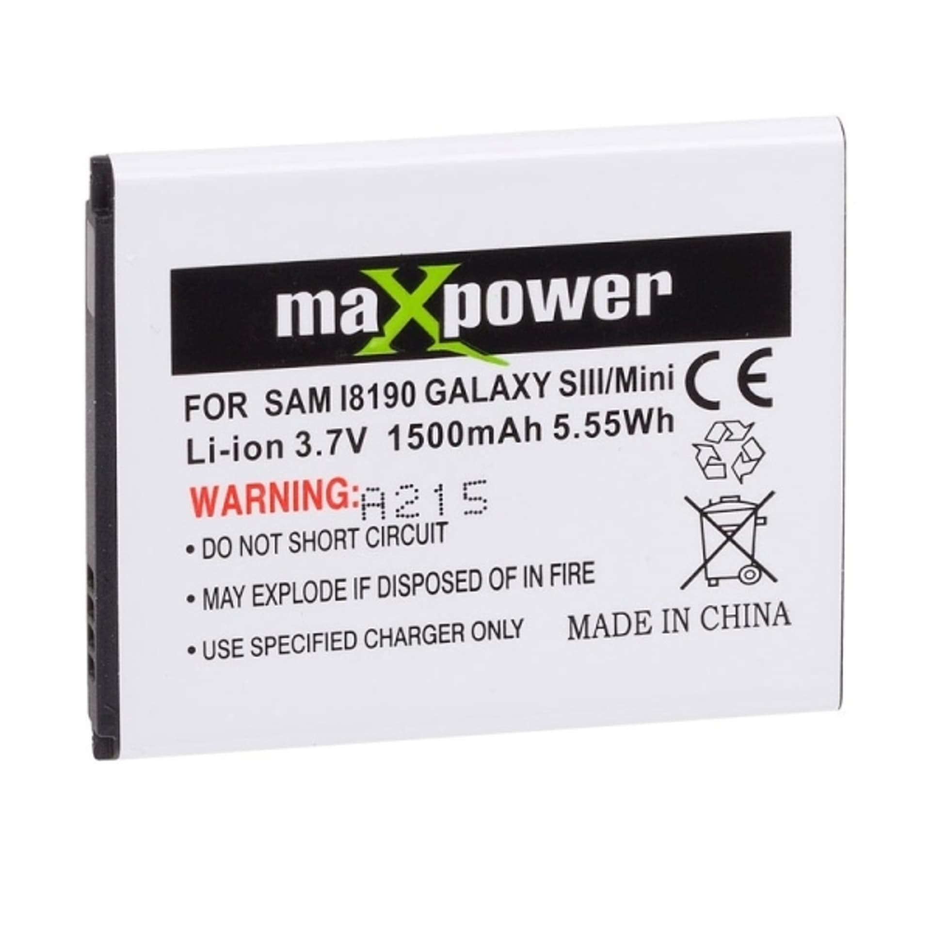 

Bateria Samsung S3 i9300 2600mAh MaxPowe r EB-L1G6LLU