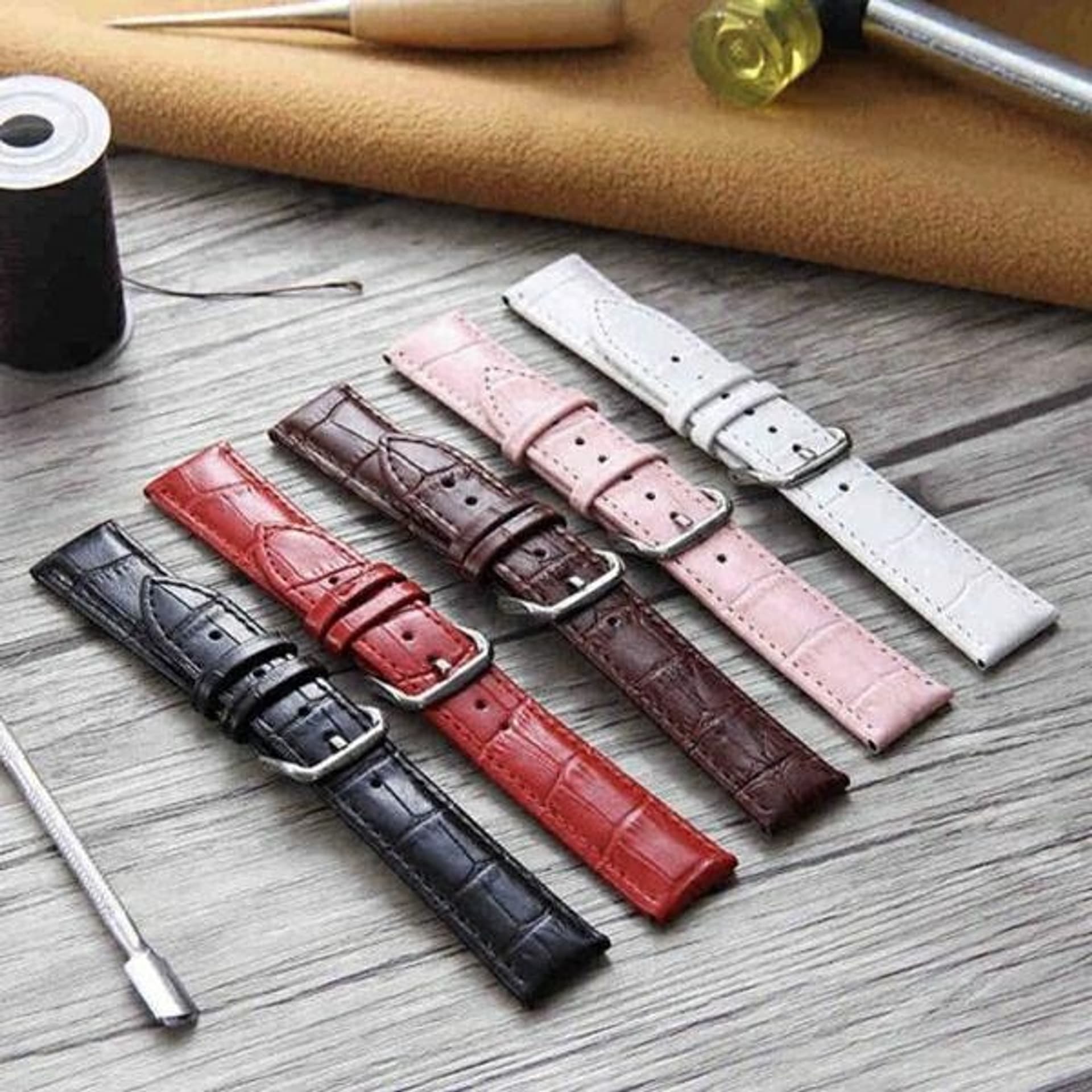 

Beline pasek Watch 20mm Croco różowy/pink