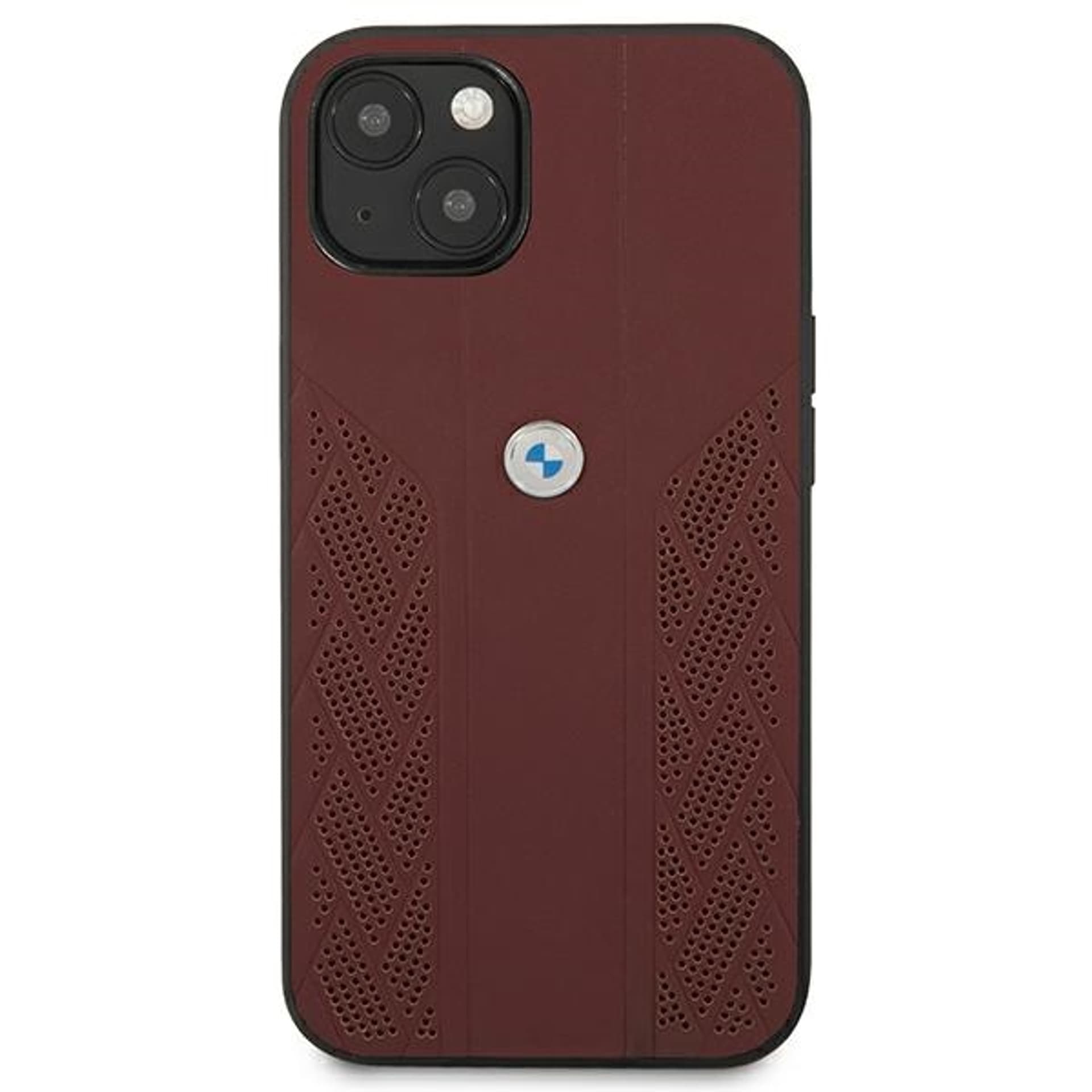 

Etui BMW BMHCP13MRSPPR iPhone 13 6,1" czerwony/red hardcase Leather Curve Perforate