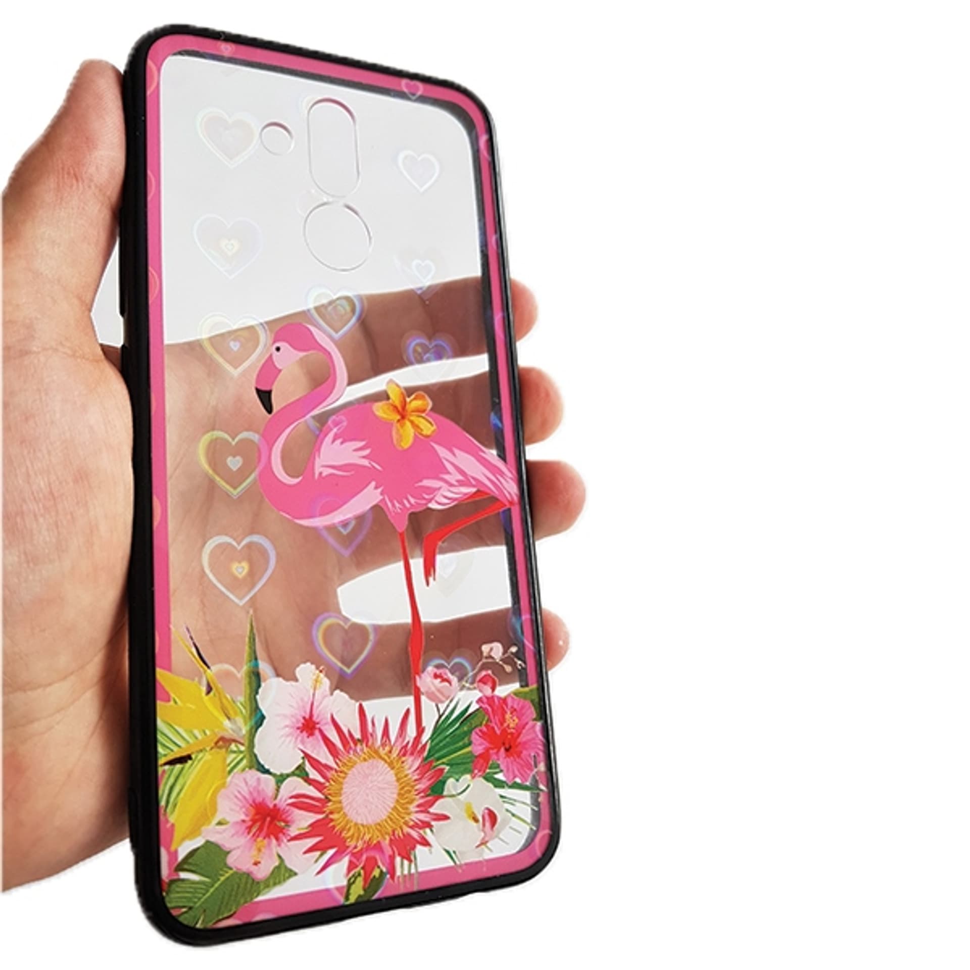 

Etui Hearts iPhone 7/8/SE 2020/ SE 2022 wzór 3 clear (pink flamingo)