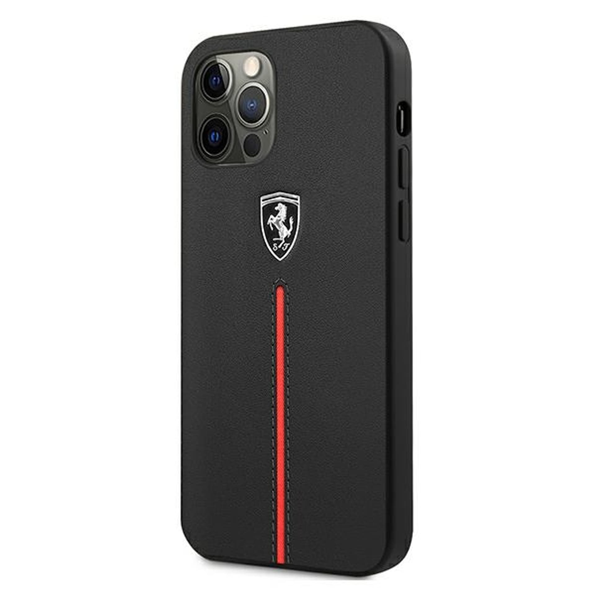 

Ferrari FEOMSHCP12LBK iPhone 12 Pro Max czarny/black hardcase Off Track Leather Nylon Stripe