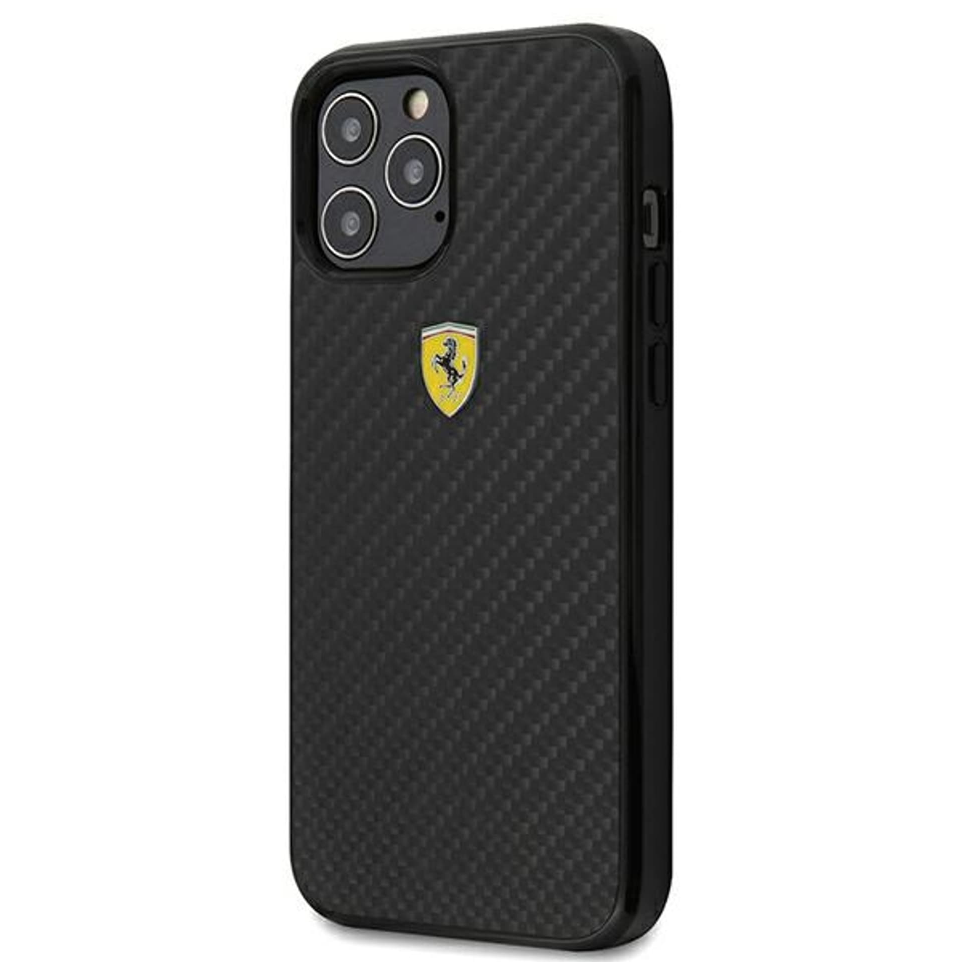 

Ferrari FERCAHCP12LBK iPhone 12 Pro Max 6,7" czarny/black hardcase On Track Real Carbon