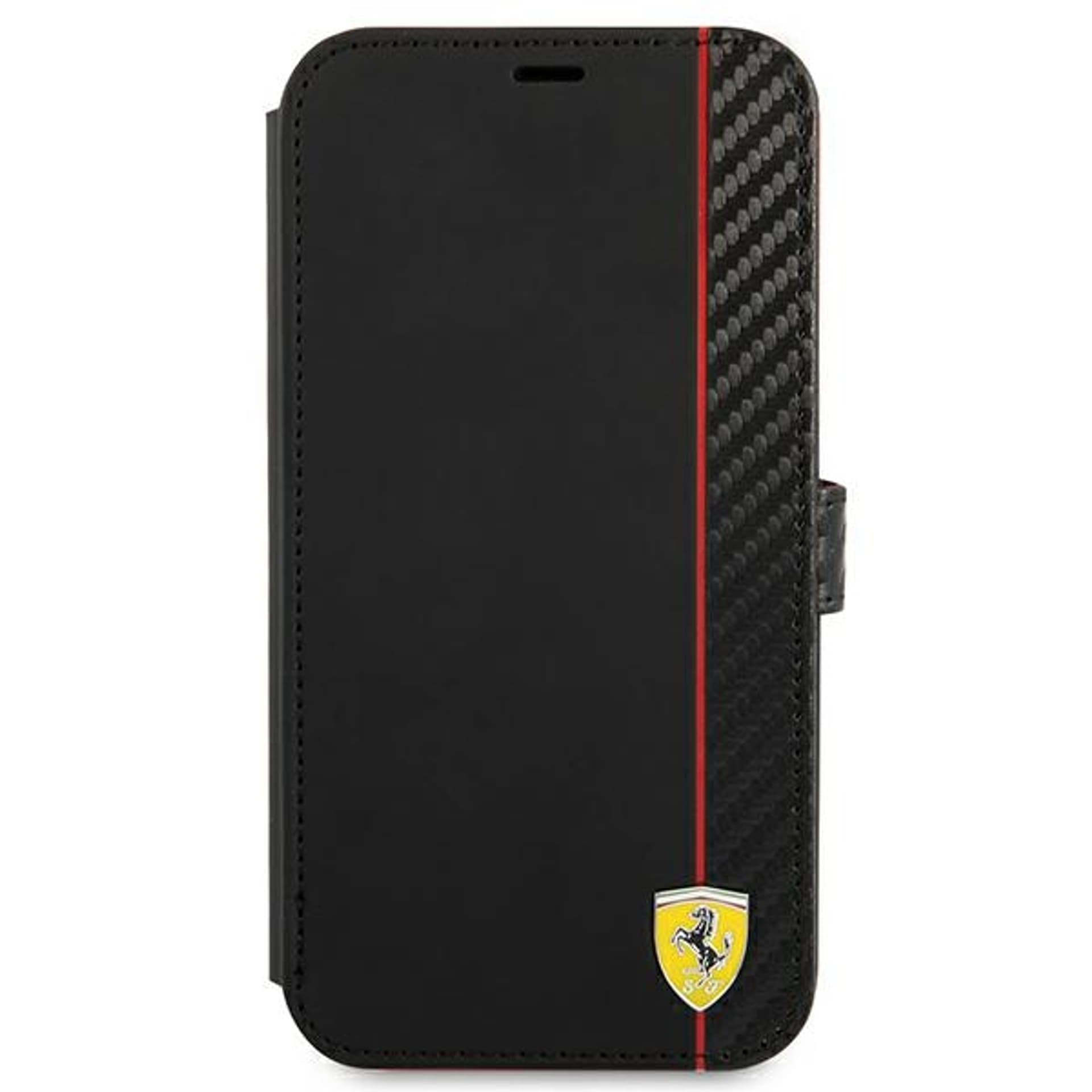 

Ferrari FESAXFLBKP13SBK iPhone 13 mini 5,4" czarny/black book On Track Carbon Stripe
