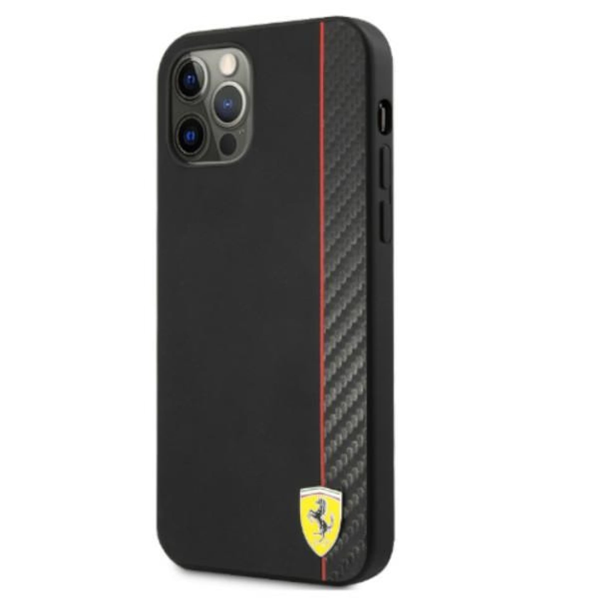 

Ferrari FESAXHCP12LBK iPhone 12 Pro Max 6,7" czarny/black hardcase On Track Carbon Stripe